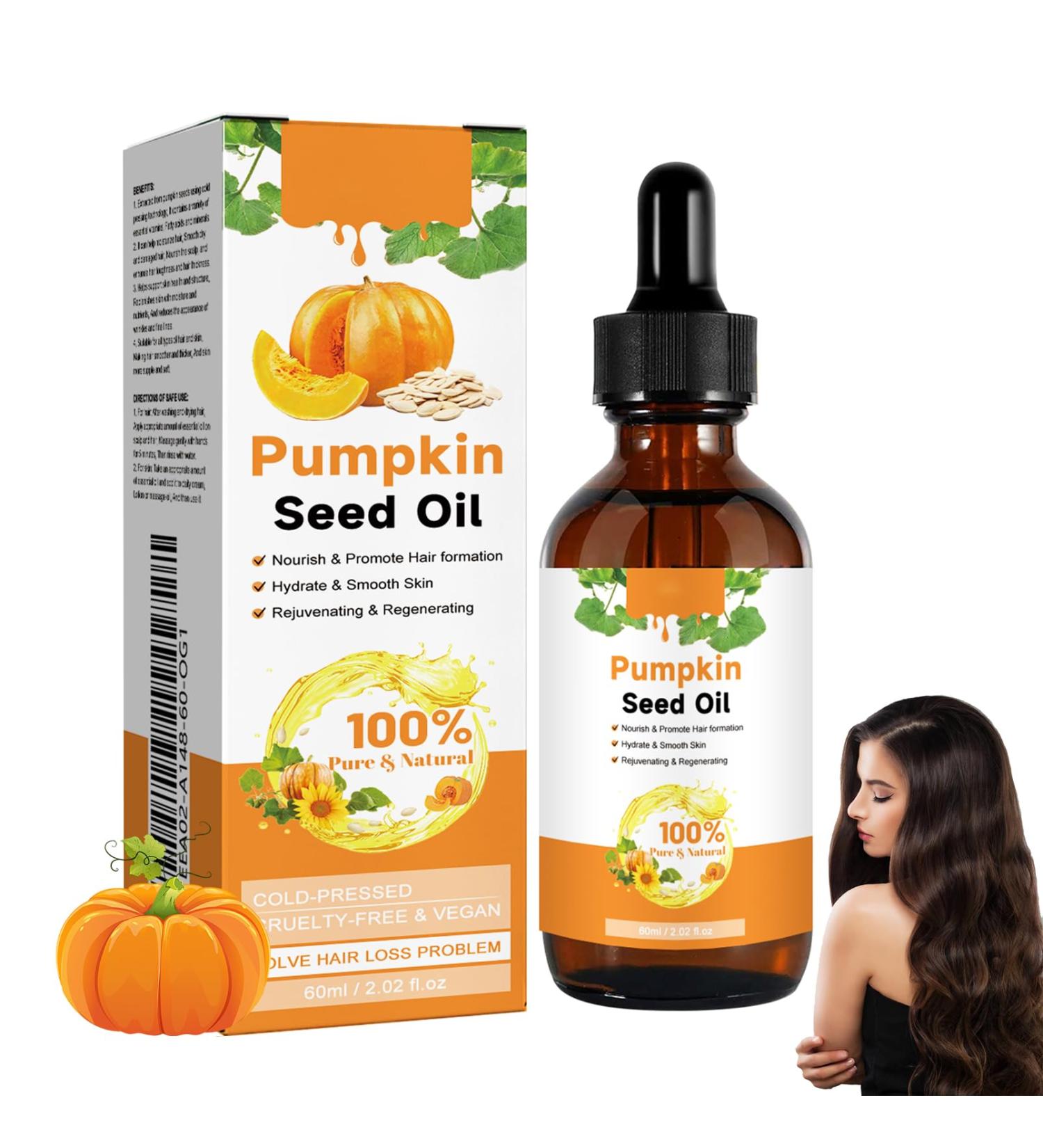 EONFAVE Pumpkin Seed Oil pumpkin seed oil for hairscalpskin 100 organic pumpkin seed oil for hydration and repair of dry damaged hair stimulates hair growth and against hair loss 60 - Buy Online on GoSupps.com