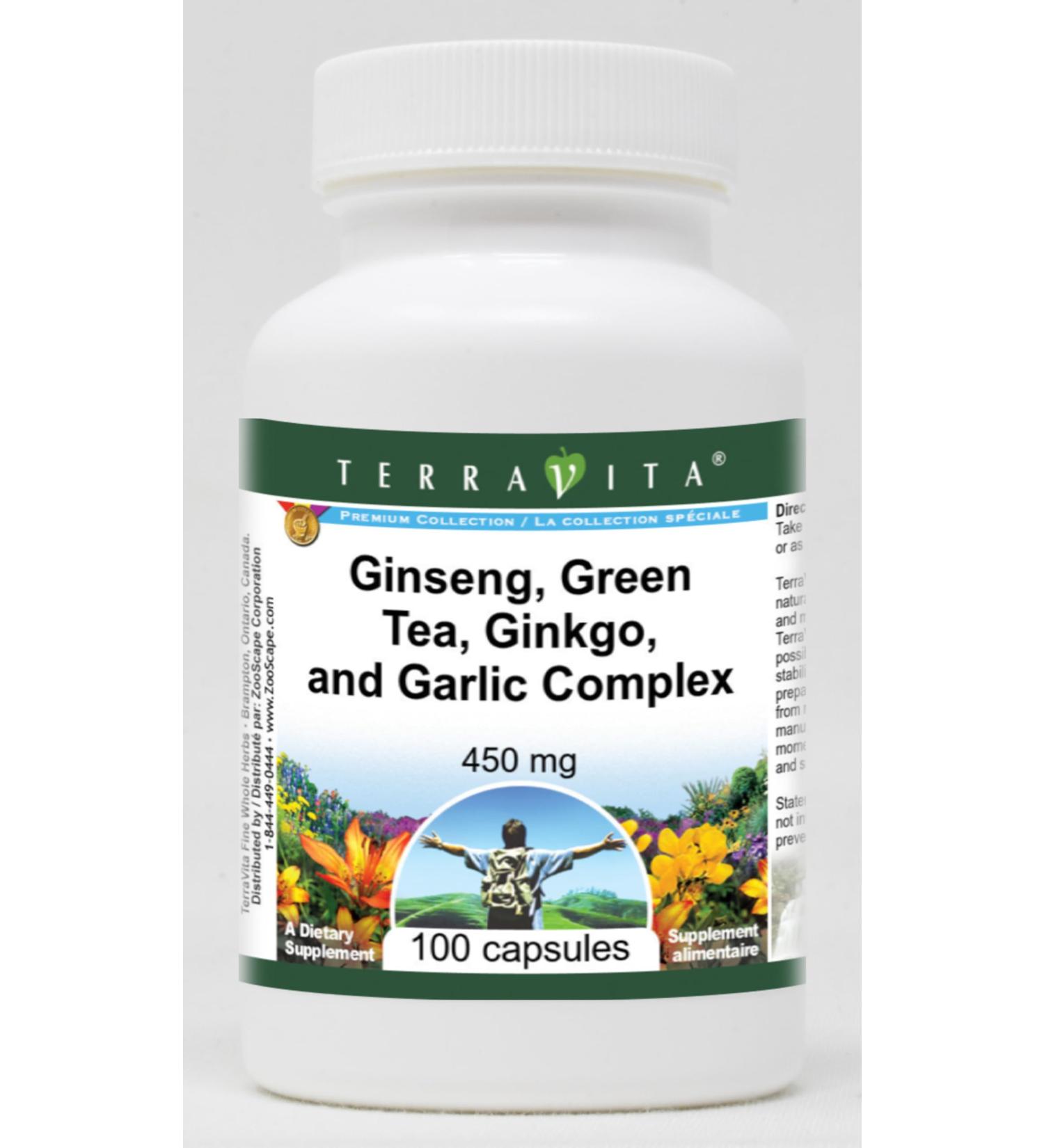 Terravita Anti-Aging Complex - Ginkgo Green Tea Ginseng and More - 450 mg (100 Capsules ZIN: 517066) - 3 Pack - Buy Online on GoSupps.com