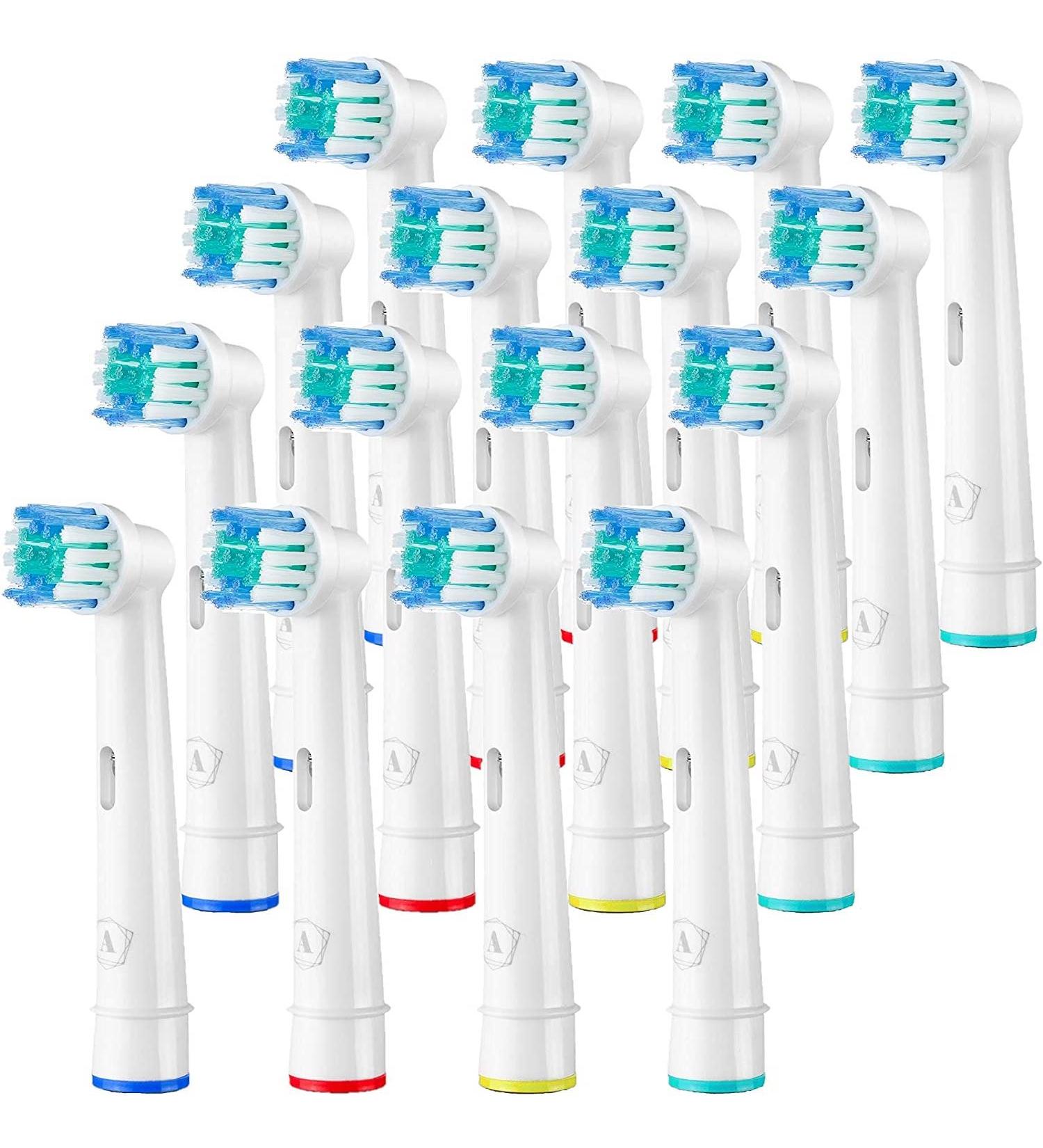 Aster Replacement Toothbrush Heads - 16 Pack | Compatible with Oral-B Braun Electric Brushes | Precision Clean Refill for 7000/Pro 1000/9600/5000/3000/8000 | 16 Count - Buy Online on GoSupps.com