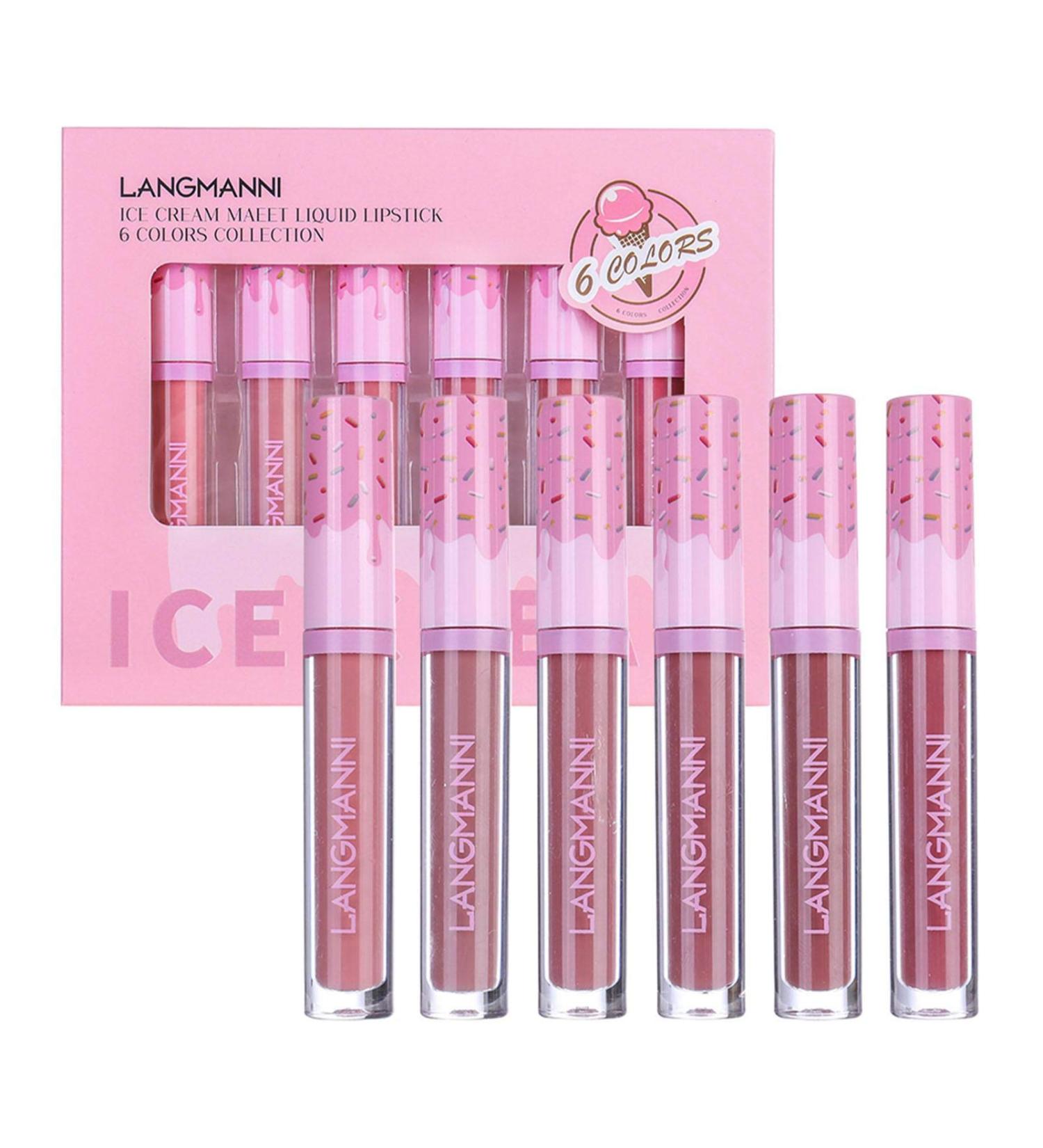  EUBEISAQI 6 x Liquid Lipstick Matte Velvety Durable Waterproof Lipstick - Buy Online on GoSupps.com