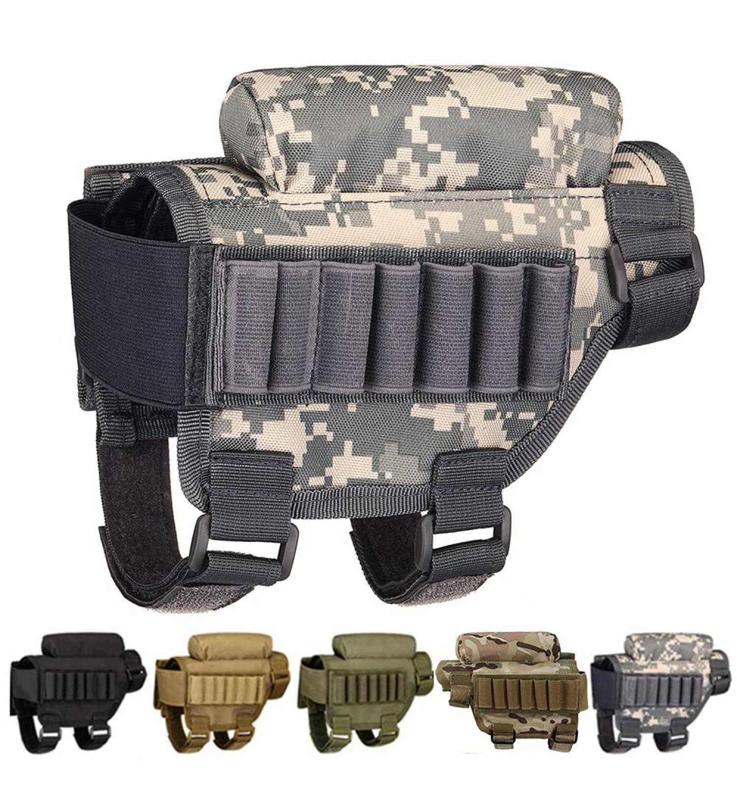 Wsobue Rifle Buttstock Hunting Cheek Rest with 7 Shells Holder - Camouflage CP - Buy Online on GoSupps.com