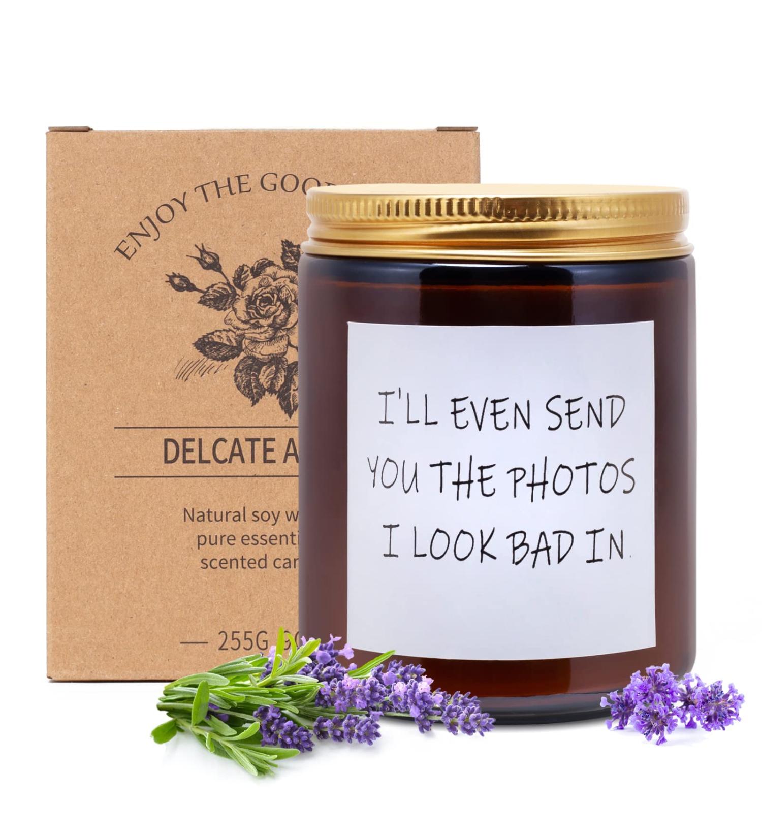 9 oz Large Lavender Candles - 50 Hour Aromatherapy Gifts for Women | Stress Relief & Unique Birthday Thanksgiving Christmas Presents - Buy Online on GoSupps.com