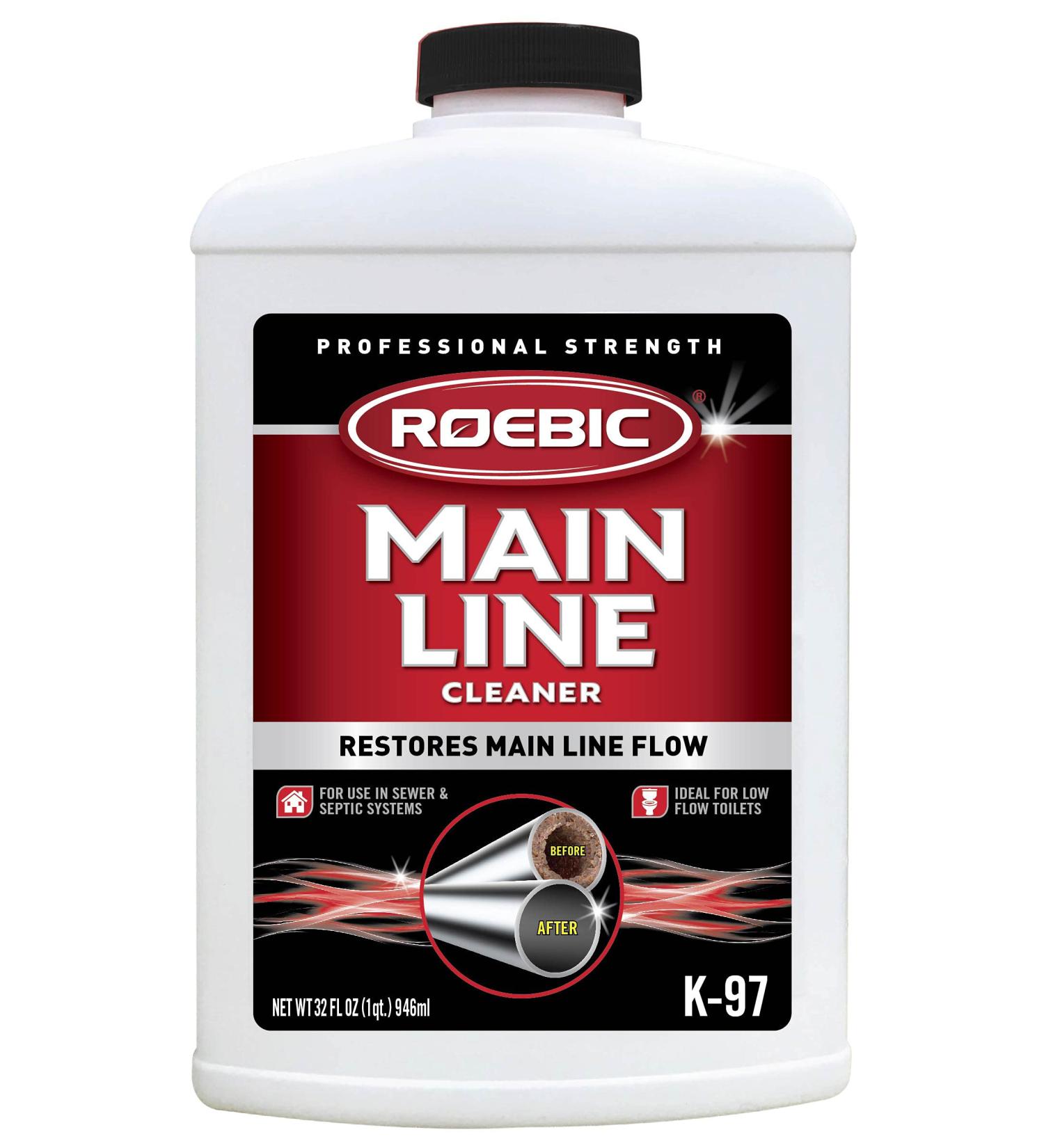 Buy Roebic K-97 Main Line Cleaner - 32 Oz Liquid | Digests Paper Fats & Grease for Sewer & Septic Systems | International Shipping Available - Buy Online on GoSupps.com