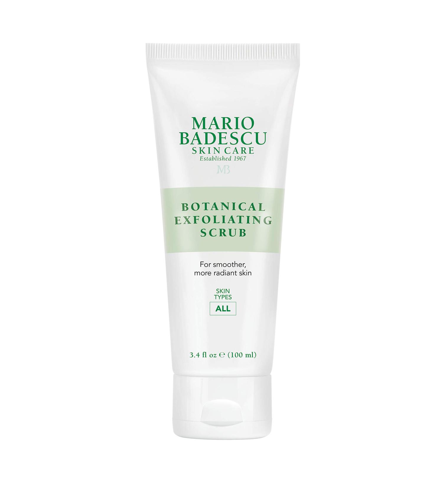 Mario Badescu Botanical Exfoliating Scrub | Ivory Palm Seeds & Green Tea Extract | 3.4 Fl Oz - Buy Online on GoSupps.com