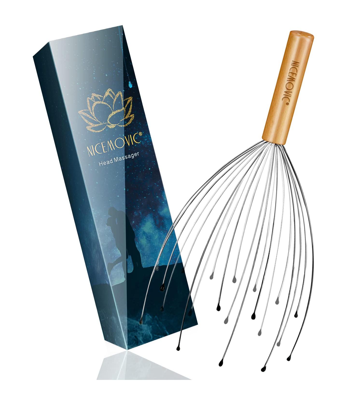 NICEMOVIC Scalp Head Massager - Wooden Handheld Scratcher for Deep Relaxation (1 Pack) - Buy Online on GoSupps.com