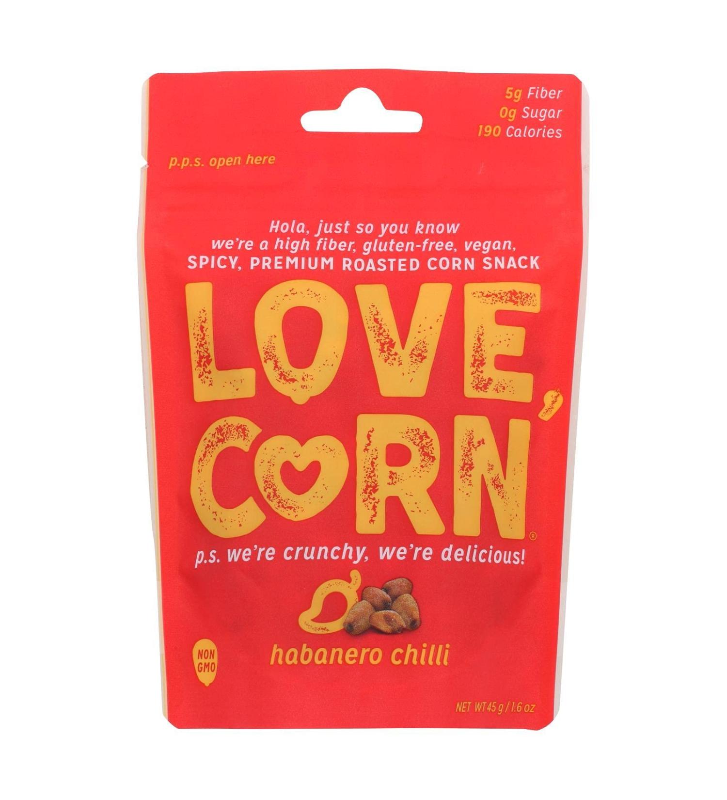Love Corn Roasted Habanero Snack - Case of 10 (1.6 oz each) - Spicy & Crunchy - Buy Online on GoSupps.com