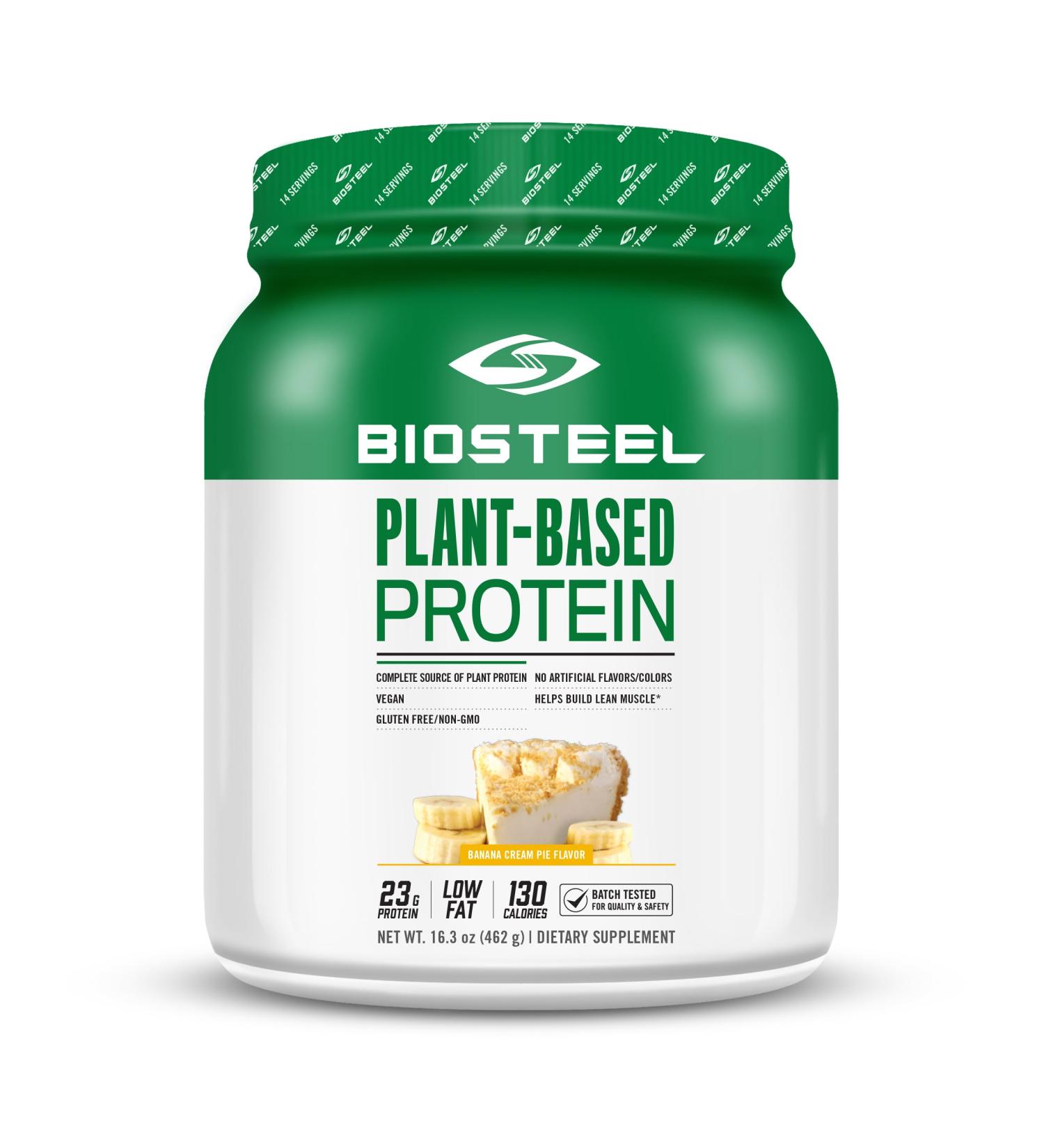 BioSteel Elite Plant-Based Recovery Vegan Protein with Brown Rice Protein Pea Protein and Hemp Protein Banana Cream Pie Flavor 14 Servings Gluten-Free - Buy Online on GoSupps.com