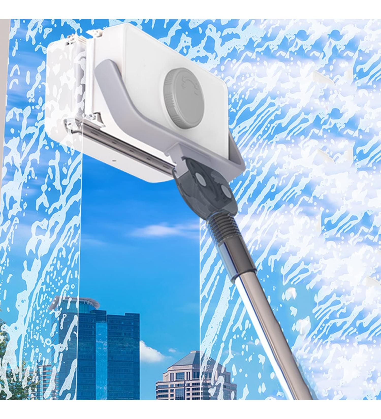 LTLJX Magnetic Window Cleaner Home Double Sided Glass Cleaner Adjustable Magneticwith Rotation Wiper and Extension Pole for High-Rise Glazed Windows 5-35mm Gray Grey - Buy Online on GoSupps.com