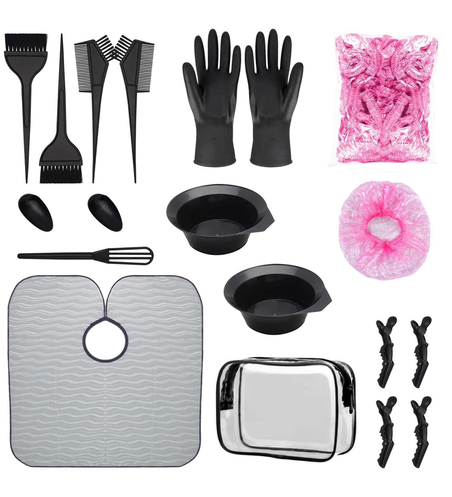 Ernzi 17 p. Professional Hair Dye Kit | Complete Color Accessories & Multifunction PVC Bag - Perfect for DIY Salon Use - Buy Online on GoSupps.com