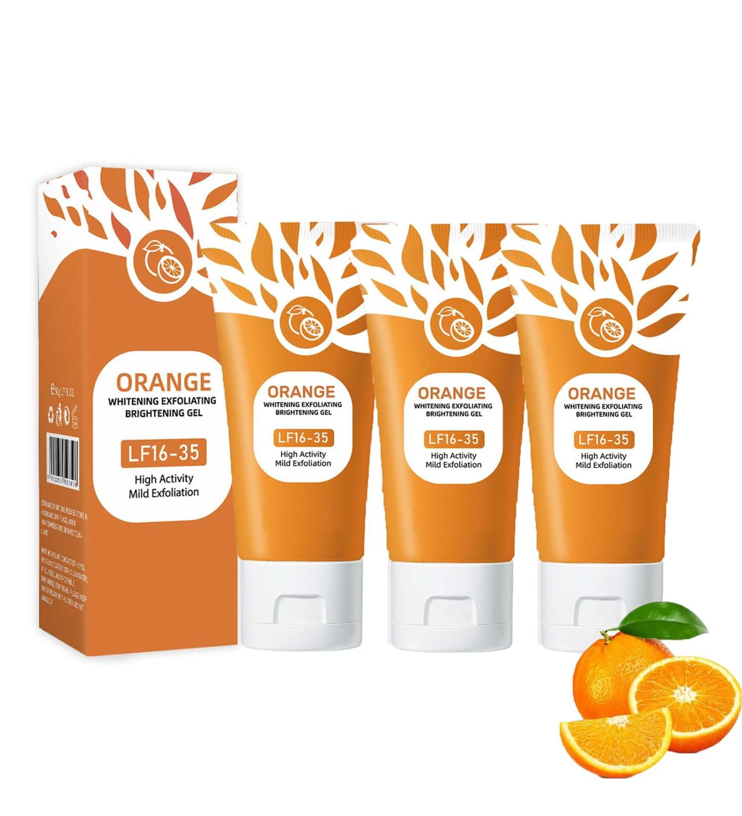 Gel exfoliant orange gel exfoliant claircissant pour femme exfoliant pour le visage et le corps exfoliant orange du visage gommage nettoyant en profondeur et hydratant (3 pi ces 50 g) 3 pi ces. 50 g (Lot de 1) - Buy Online on GoSupps.com
