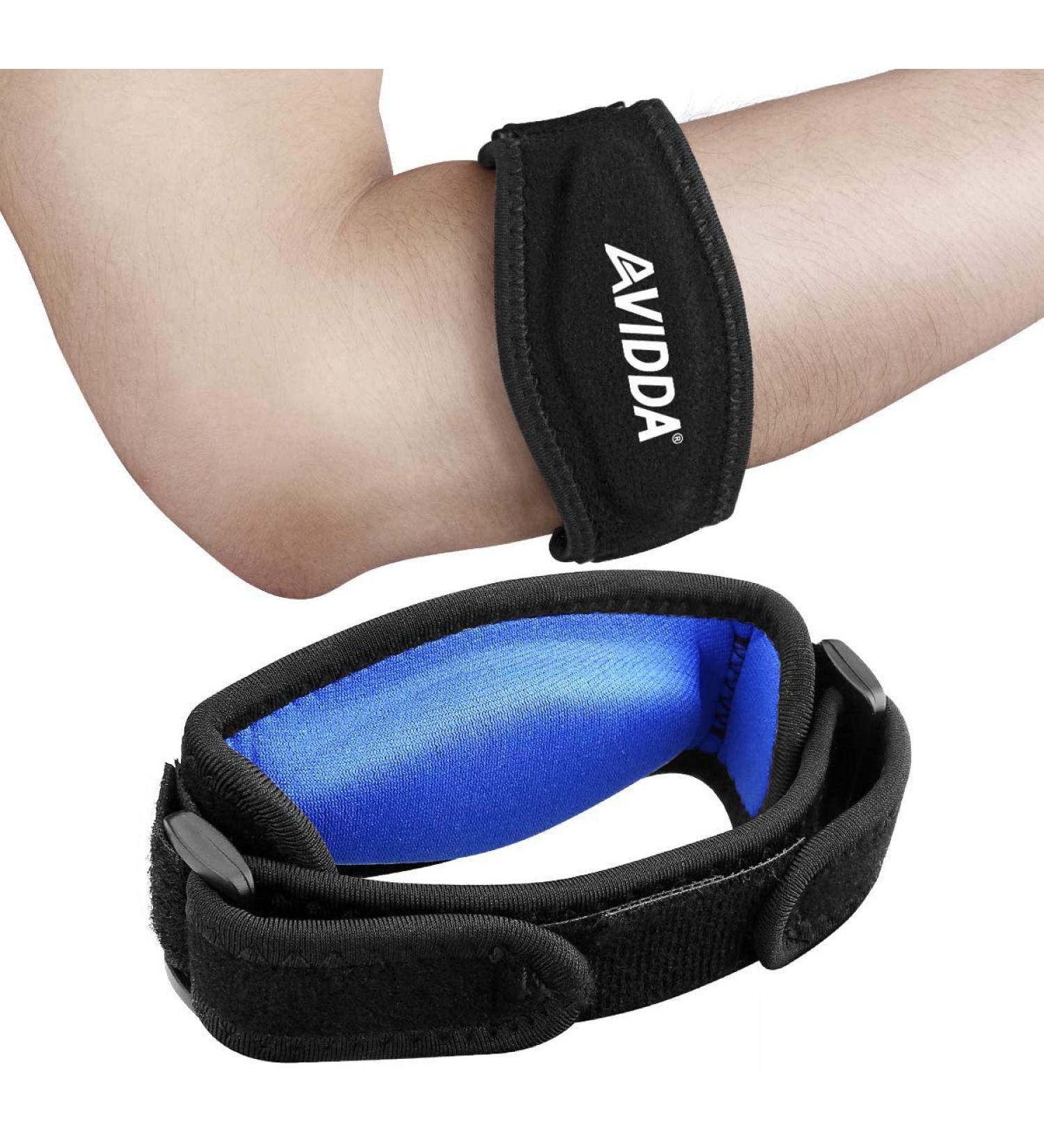 AVIDDA Tennis Elbow Support Strap 2 Packs Adjustable Elbow Brace with Compression Pad for Tennis Elbow Golfers Elbow Pain Relief Men Women Blue 2 Pack Blue - Buy Online on GoSupps.com