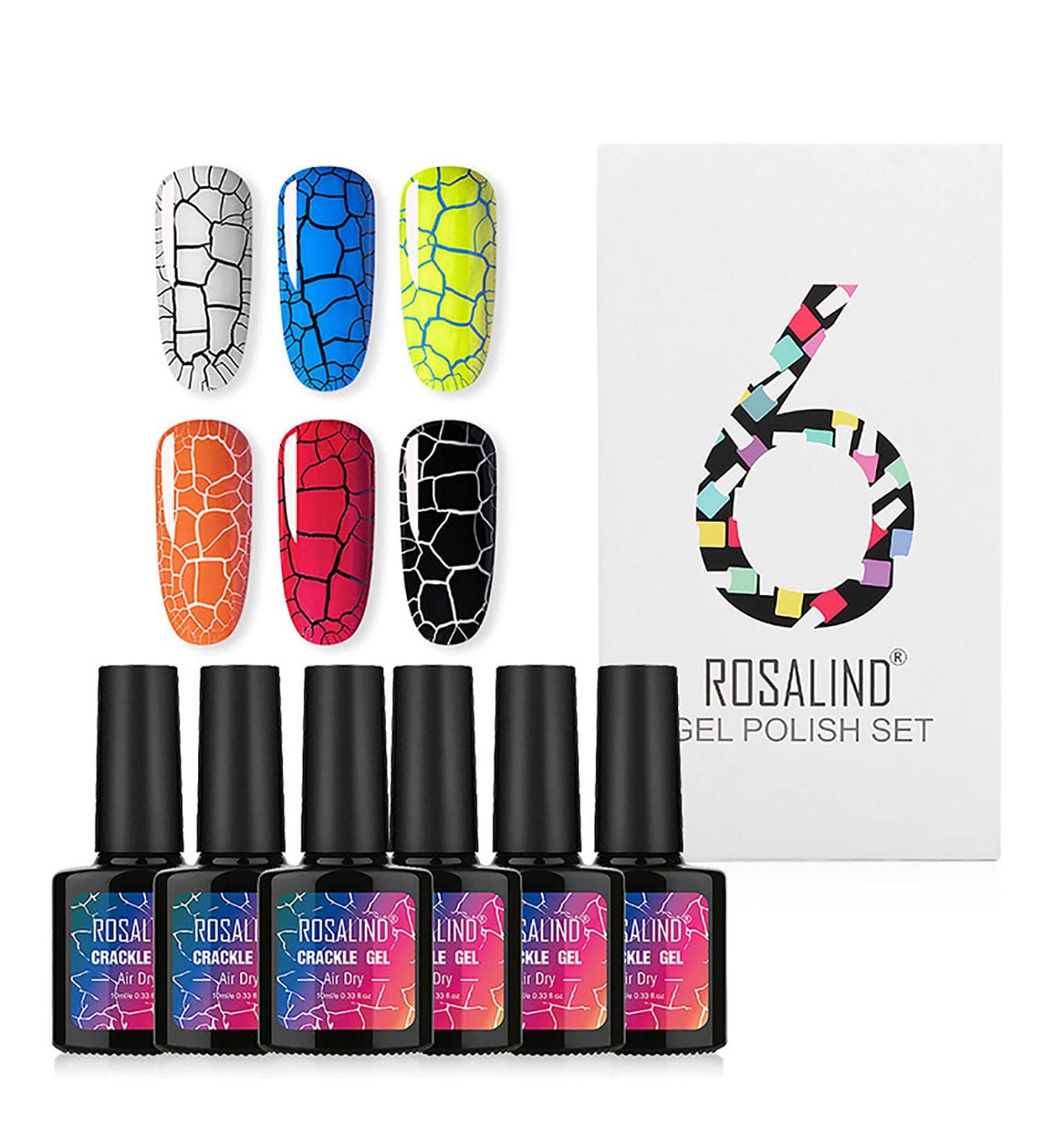 PENNY73 6 Colors Crack Gel Nail Polish Tortoise Shell Shape UV Nail Art Lacquer Automatic Crack Nail Gel Varnish for Manicure - Buy Online on GoSupps.com