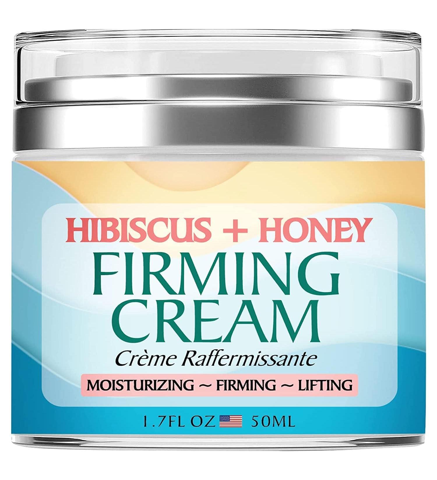 Hibiscus & Honey Cream Skin Tightening Cream Neck Firming Cream Tightens & Smooths 1.7OZ