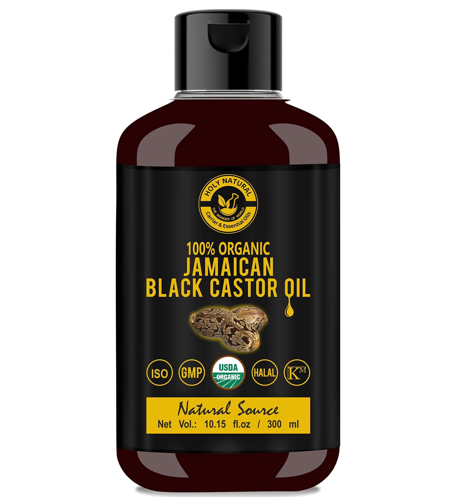 Organic Jamaican Black Castor Oil (300 ml) | USDA Certified | 100% Pure & Traditional Handmade | Roasted Castor Beans Scent - Buy Online on GoSupps.com