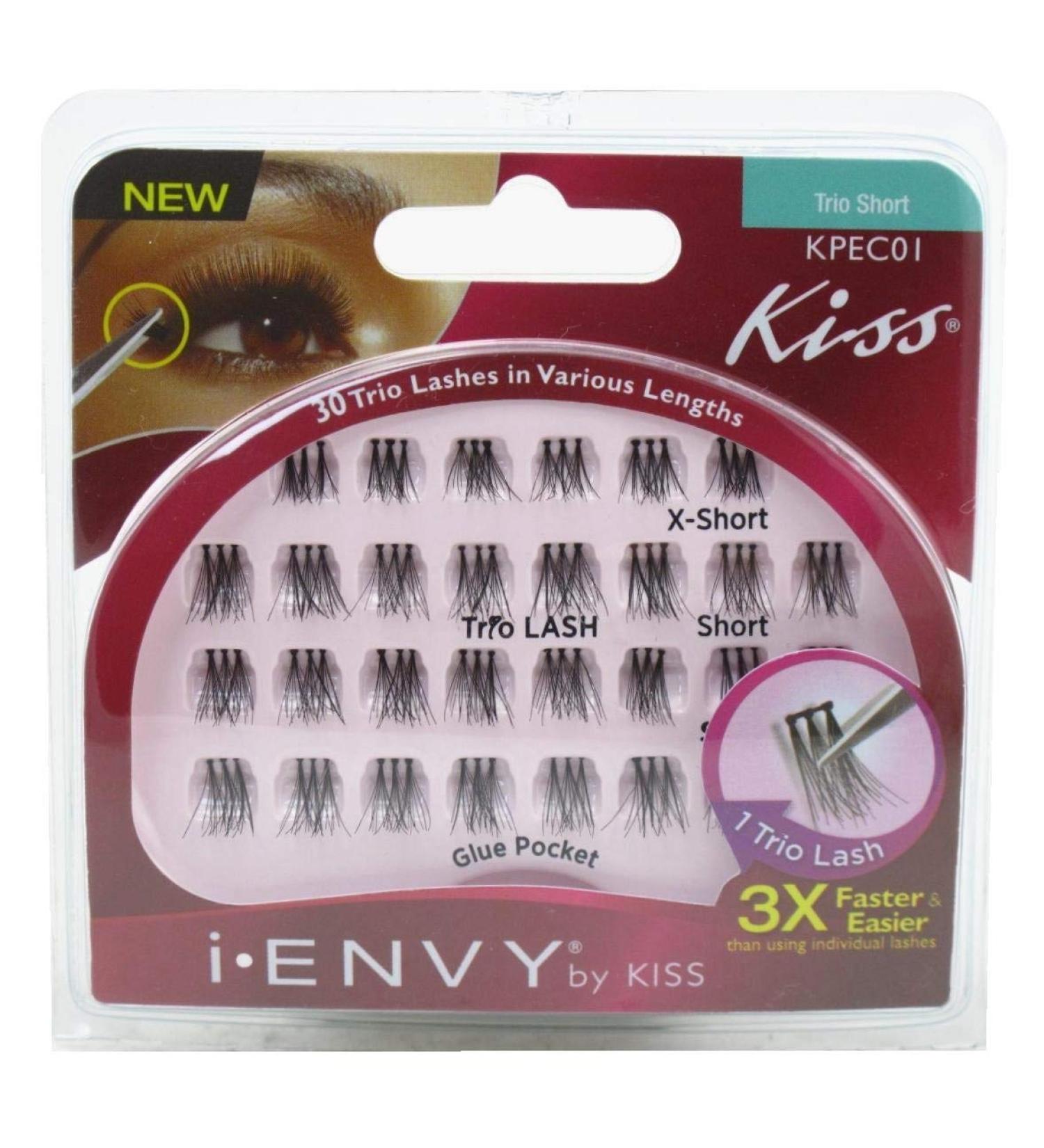 Kiss I Envy Trio Short 30 Count Lashes - Pack of 6 | Affordable Trio Lash Set - Buy Online on GoSupps.com