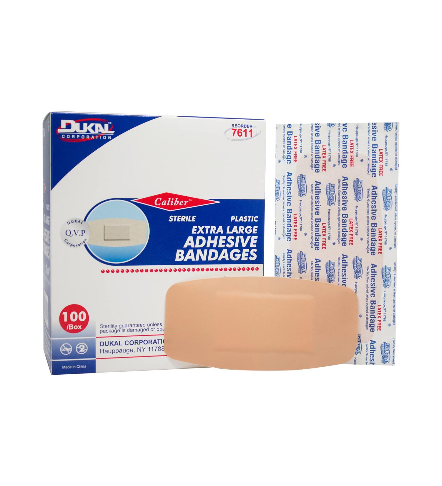 Buy Dukal XLG Plastic Adhesive Bandages - Sterile 2 x 4 (Pack of 2400) | International Shipping Available - Buy Online on GoSupps.com