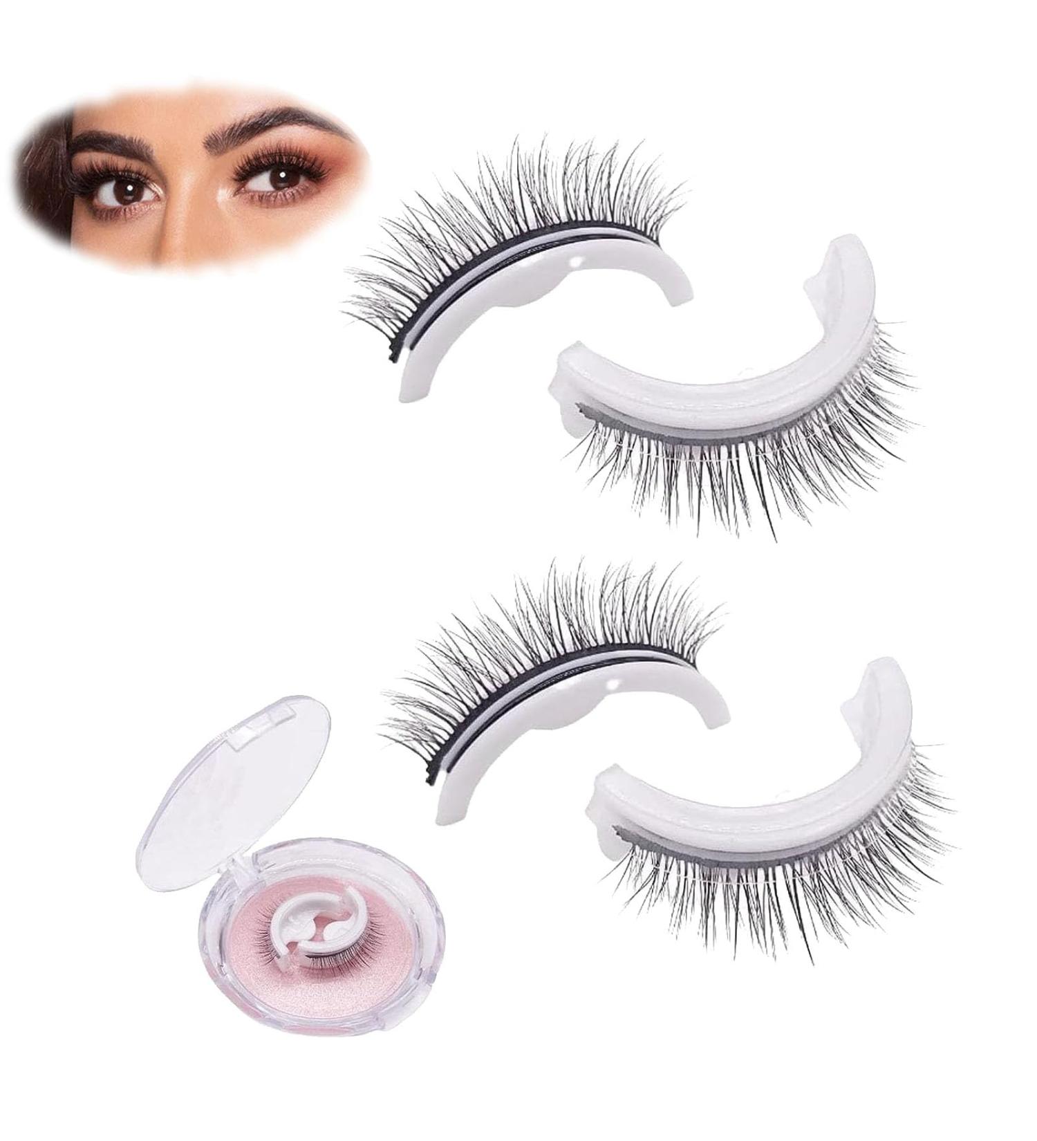 fencyatt Banrlopu Eyelashes Reusable Self Adhesive Eyelashes Glazyboo Self Adhesive Eyelashes Reusable No Glue Natural Look (2PCS Natural 08) - Buy Online on GoSupps.com