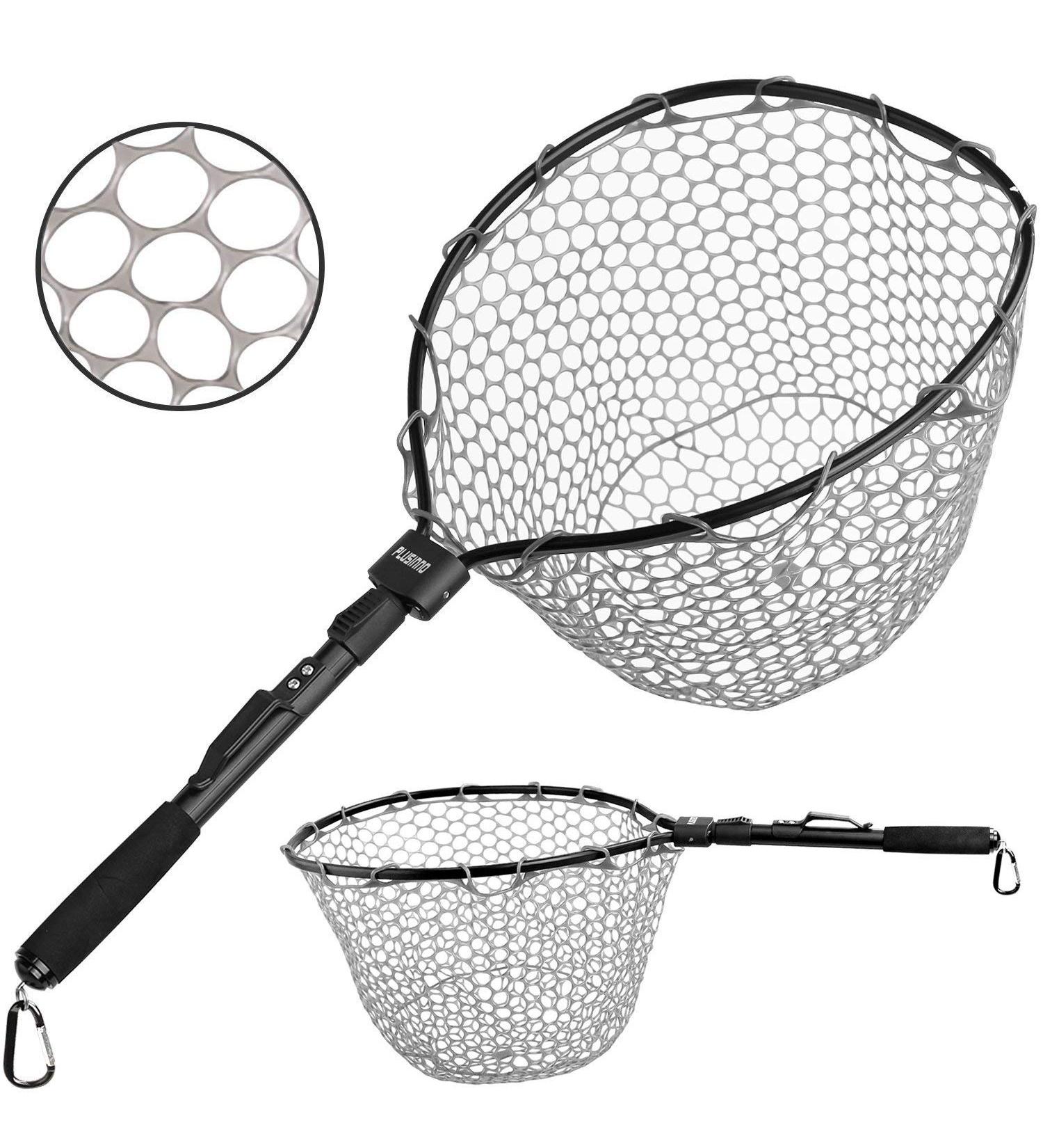 PLUSINNO Fly Fishing Net - 16 x 13 Hoop Size - Soft Rubber Mesh - Catch and Release Net - Buy Online on GoSupps.com