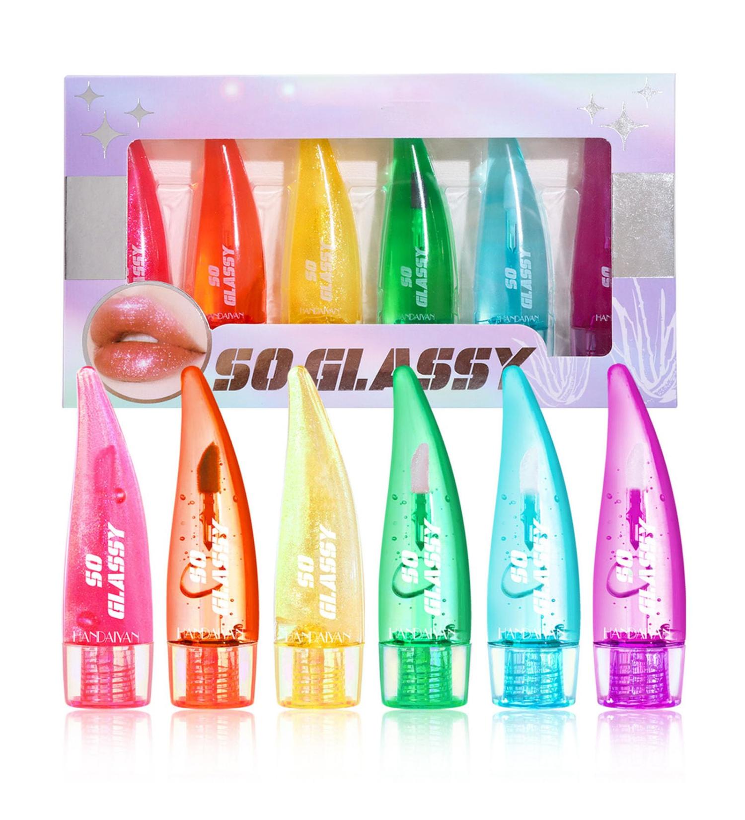 Aloe Vera Lip Balm Gift Set - 6 Pack Color Changing Lipstick & Moisturizing Lip Oil Kit for Girls | Long Lasting Hydration - Buy Online on GoSupps.com