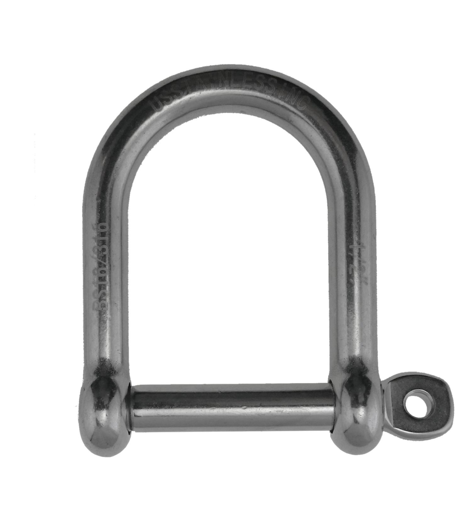 Stainless Steel 316 Wide D Shackle 3/8 (10mm) - Heavy Duty D Ring for Rigging and Lifting - Buy Online on GoSupps.com