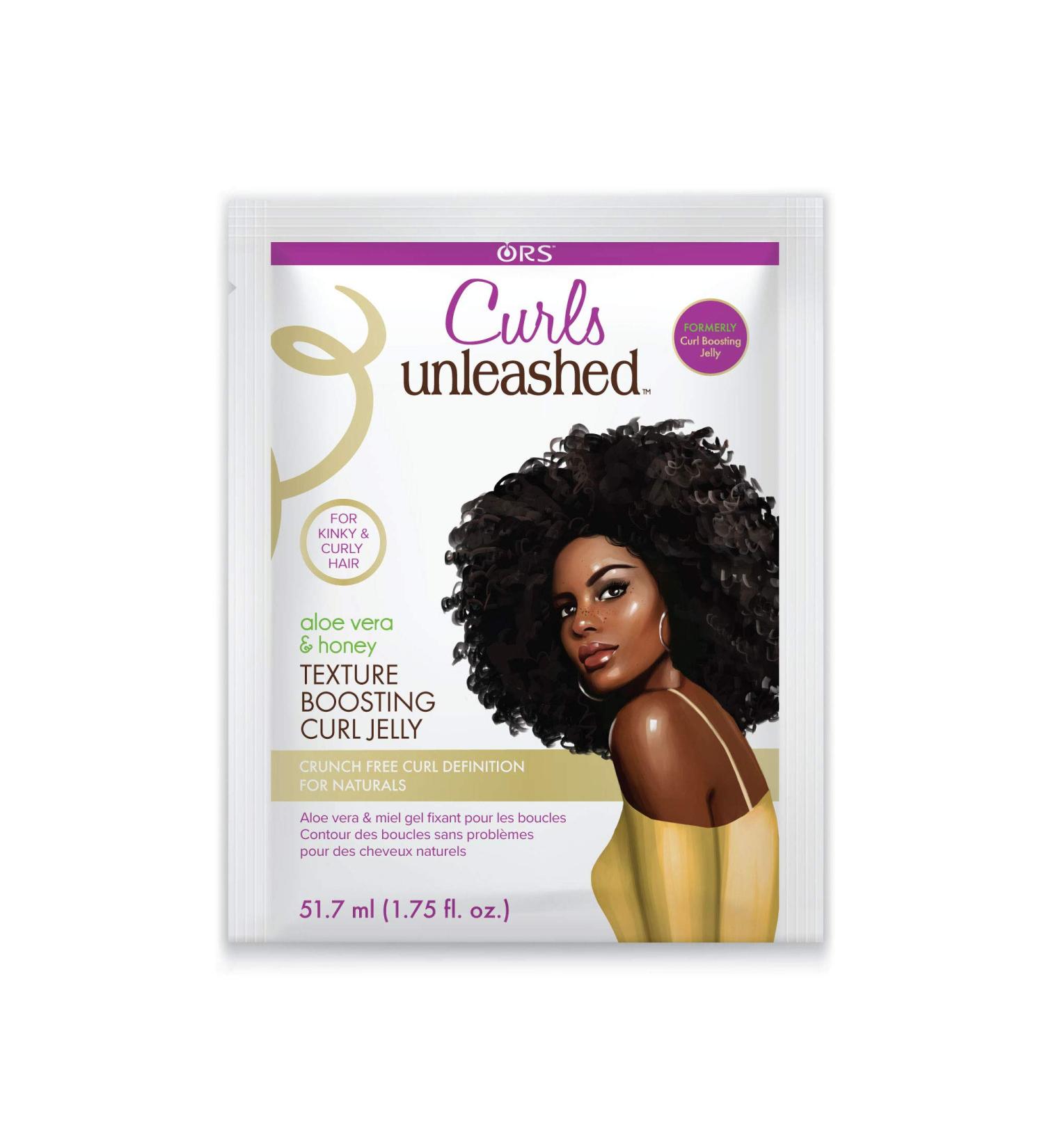Curls Unleashed Aloe Vera and Honey Texture Boosting Curl Jelly 1.75 Ounce Travel Packet