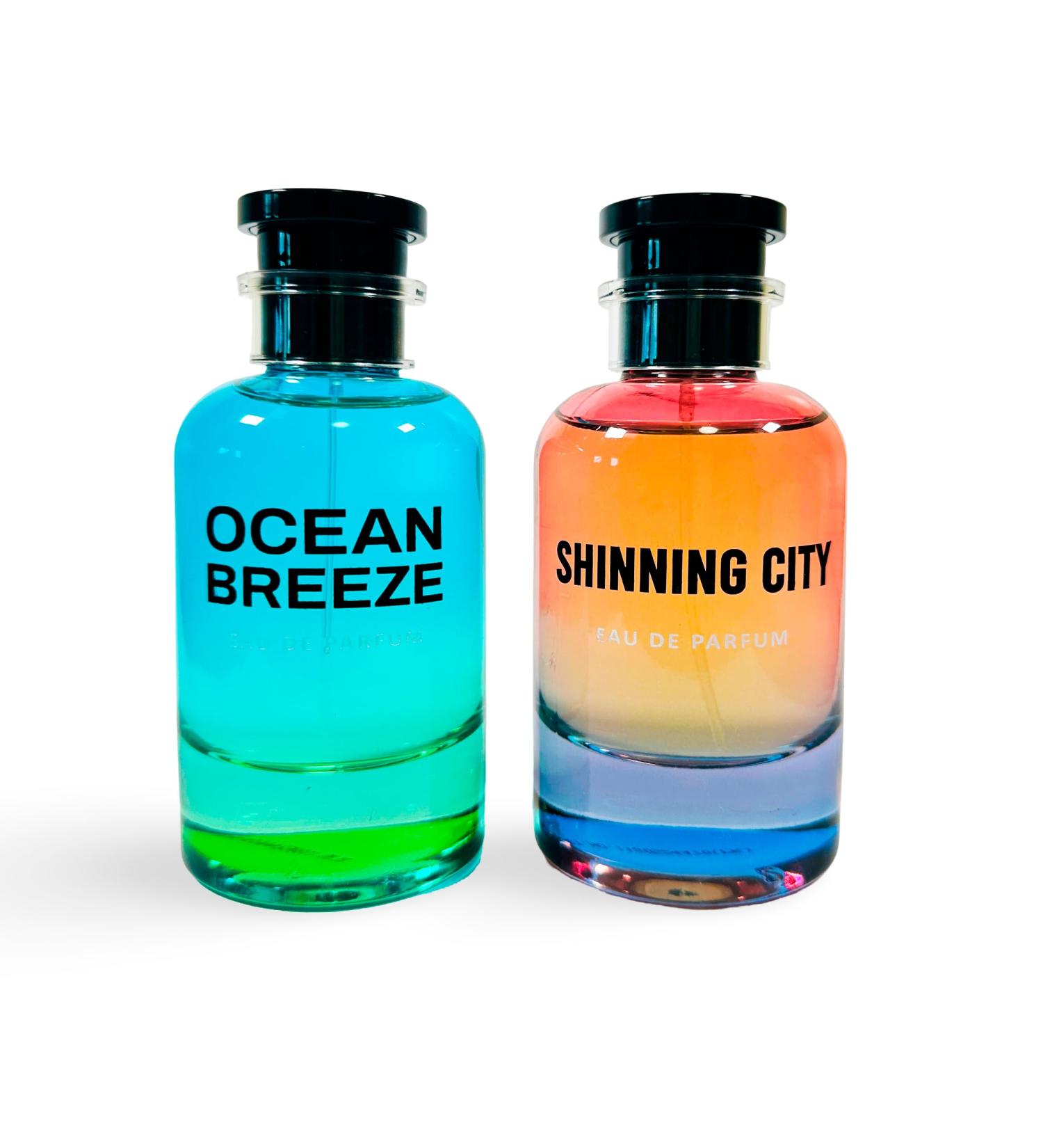 Ocean Breeze & Shinning City Perfumes By Emper - 3.4fl oz 100ml Each - Unisex Eau de Parfum - Pack of 2 Refreshing and Revitalizing Fragrances. - Buy Online on GoSupps.com