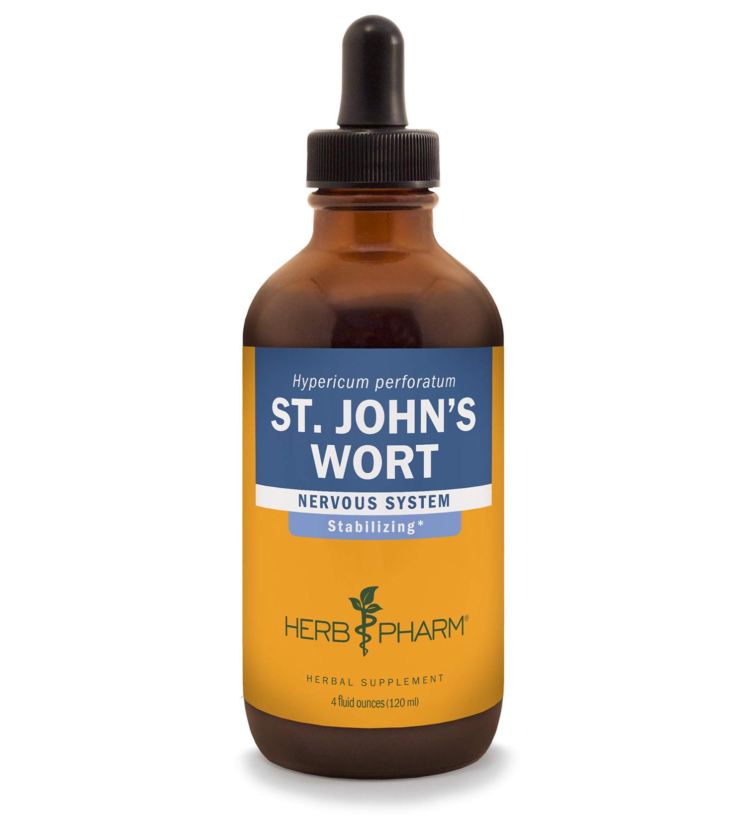 Herb Pharm St. John's Wort Liquid Extract 4 oz - Promotes Positive Mood & Emotional Balance - Cane Alcohol - Pack of 1 - Buy Online on GoSupps.com