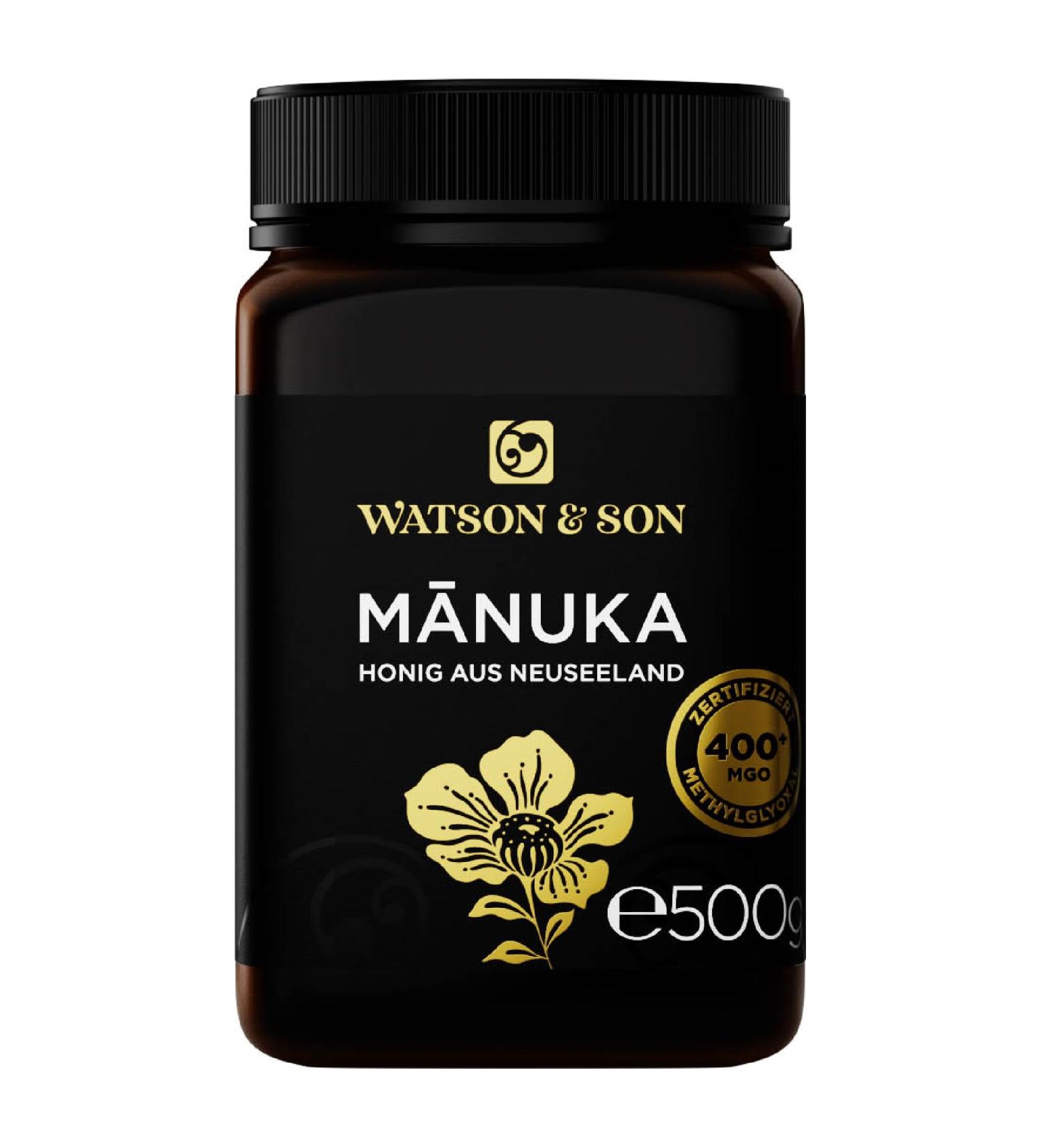 Watson & Son Certified Manuka-Honey 400+ | 500g - Buy Online on GoSupps.com