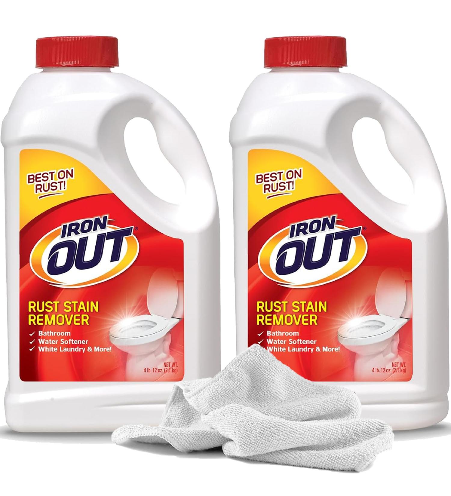 2 Iron Out Rust Remover Powder (76oz) - Powerful Whole Home Stain Cleaner for Bath Toilet Shower & Tile | Bulk Rust Stain Remover (152oz - Buy Online on GoSupps.com