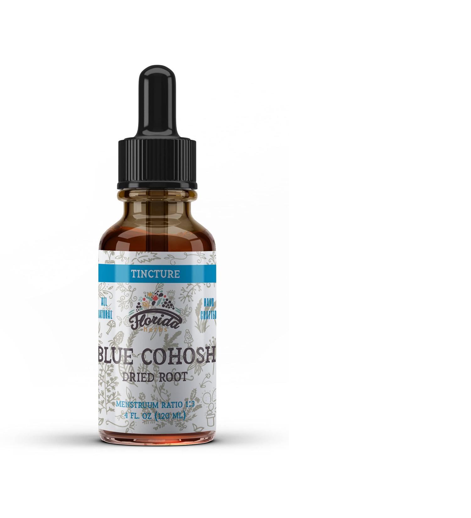 Blue Cohosh Tincture Organic Blue Cohosh Extract (Caulophyllum Thalictroides) 4 fl oz (Pack of 1)