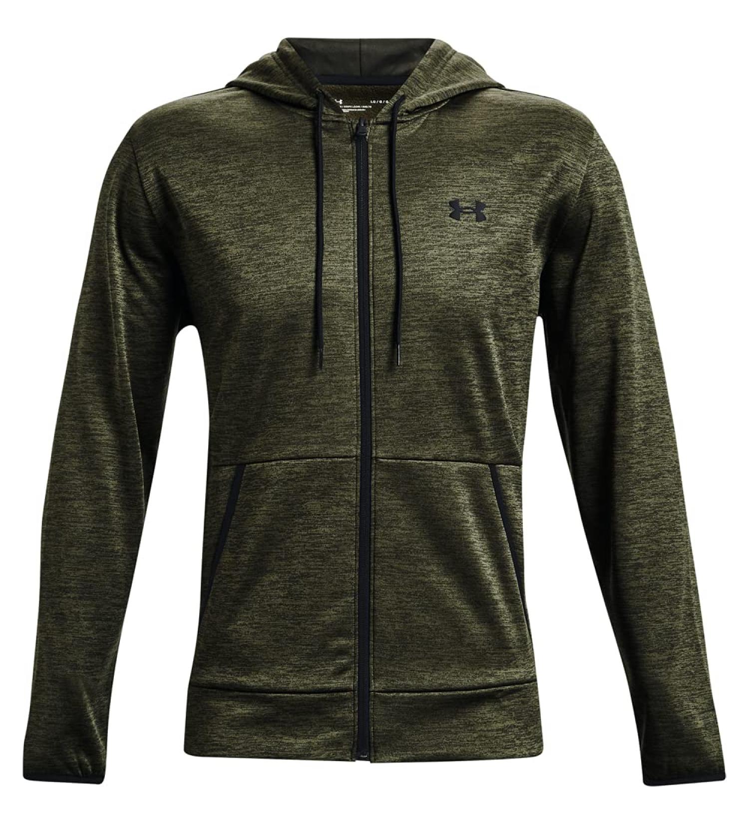 Under Armour Men's Armour Fleece Full Zip Hoodie - Marine Od Green/Black (Size Large) - Buy Online on GoSupps.com