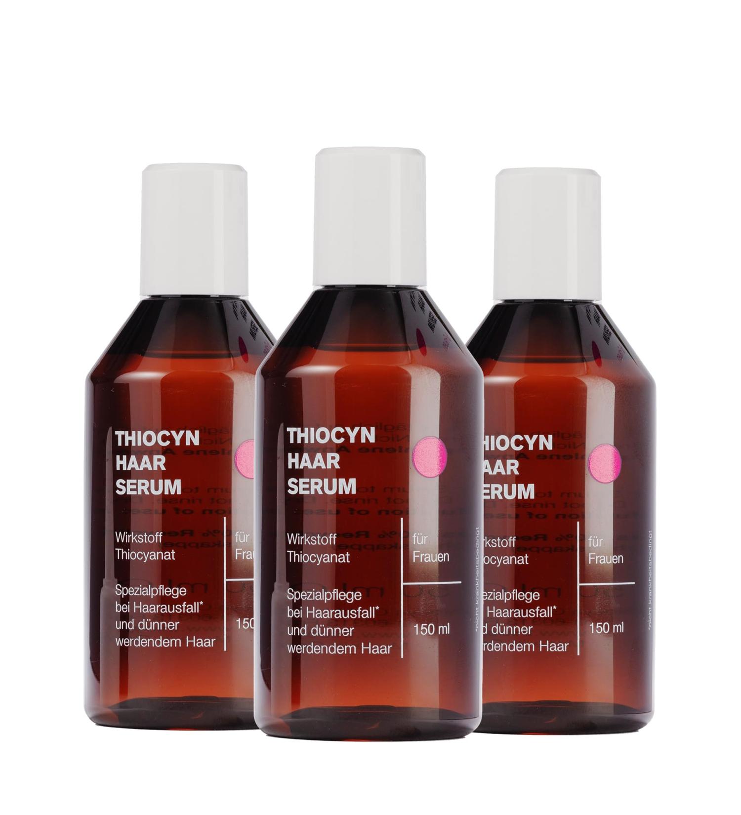 Thiocyn Hair Serum for Women - 3x150ml | Boost Hair Growth | Fight Hair Loss with Thiocyanate Biocyanate Biotin & Riboflavin - Buy Online on GoSupps.com