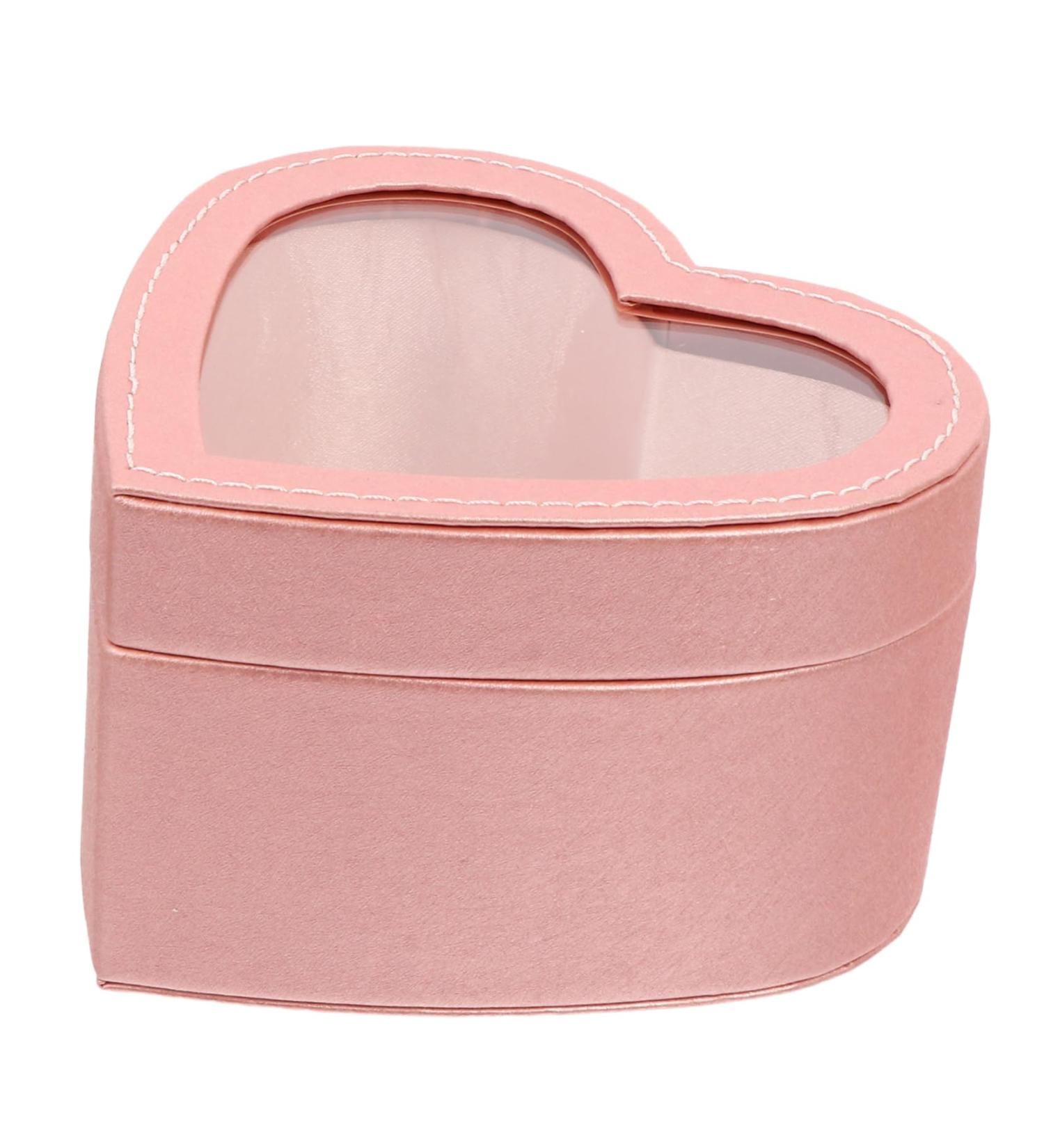 SKISUNO Heart Shape 1pc Heart Shaped Window Box Clear Acrylic Boxes Valentines Day Flower Wrapping Case Christmas Paper 1 count (Pack of 1) Pink - Buy Online on GoSupps.com