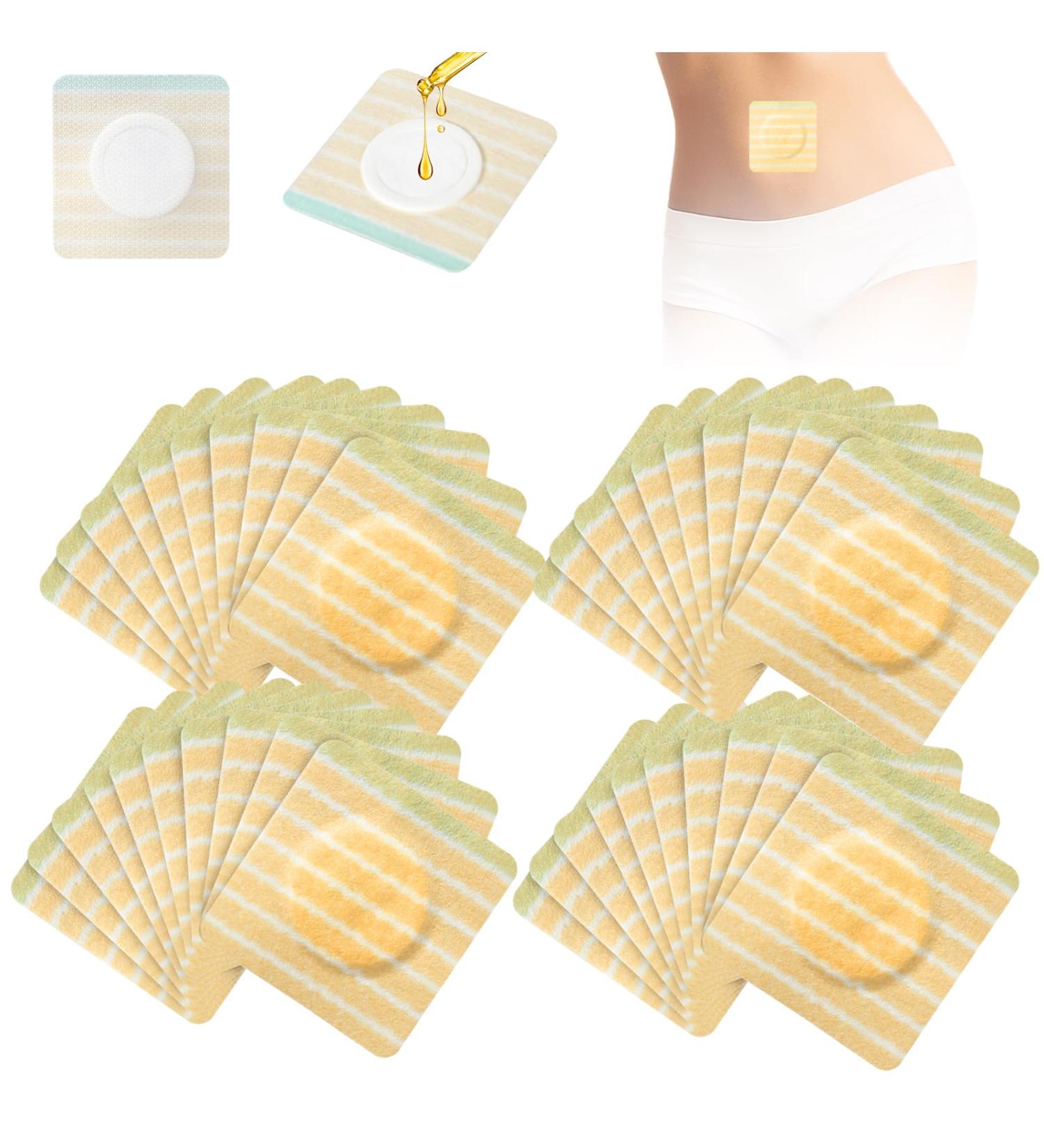 40Pcs Castor Oil Patches 2.75" Disposable Spunlace Belly Button Patch No-Wash Castor Oil Wraps Pads for Stomach - Buy Online on GoSupps.com
