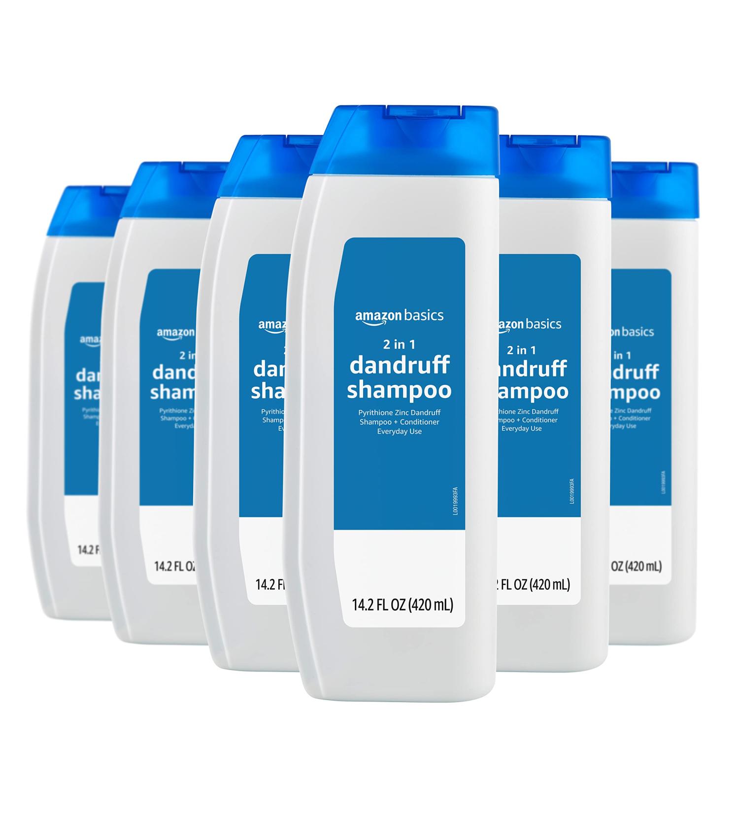 Amazon Basics 2-in-1 Dandruff Shampoo & Conditioner, Gentle pH Balanced, 14.2 Fl Oz - 6-Pack - Buy Online on GoSupps.com