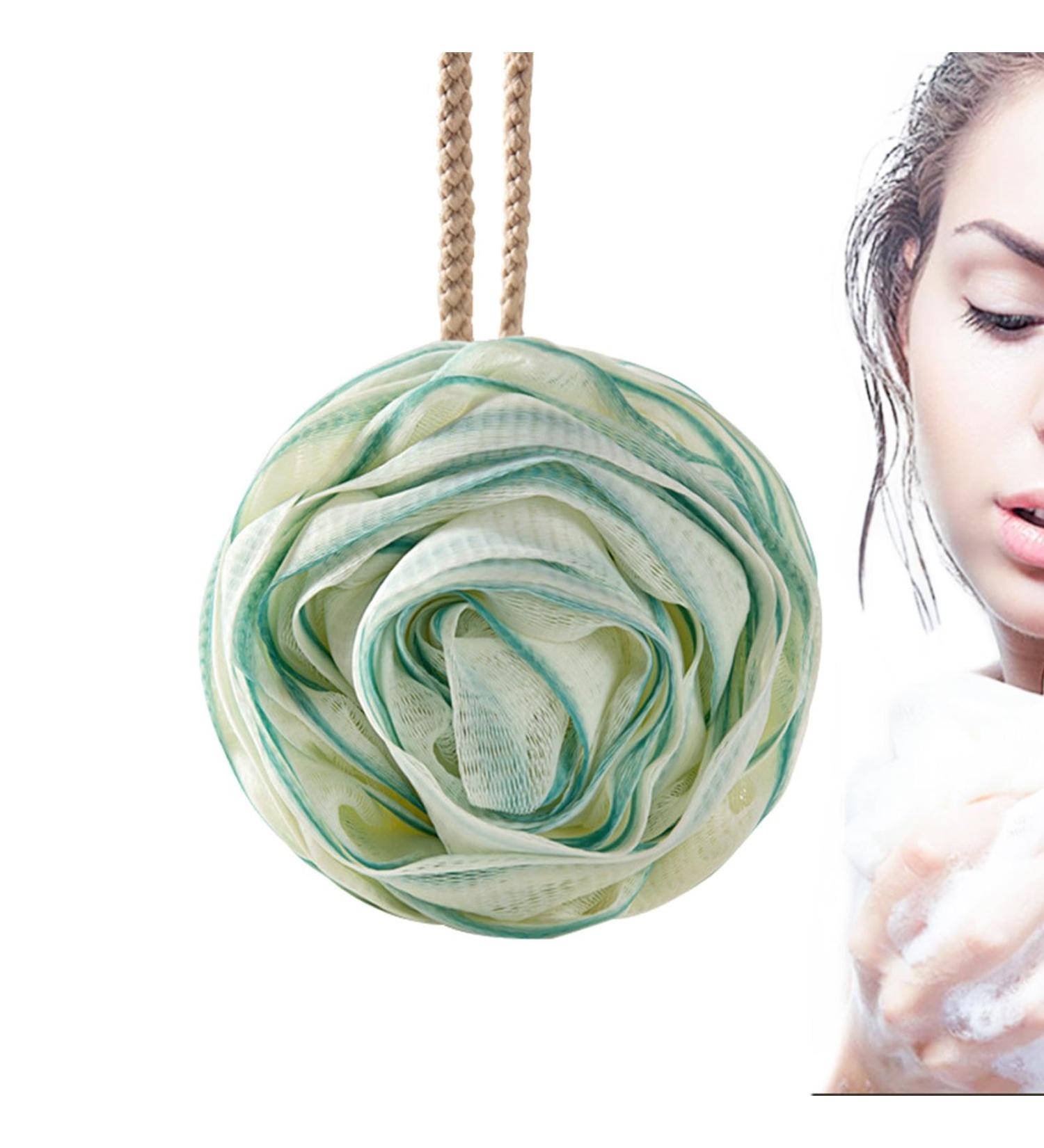 Bath Sponges for Shower Soft Shower Sponge - Rose Large Bath Bombs - Portable Bath Bombs with Lanyard Cute Bath for Bathroom Home Apartment Dorm Green - Buy Online on GoSupps.com