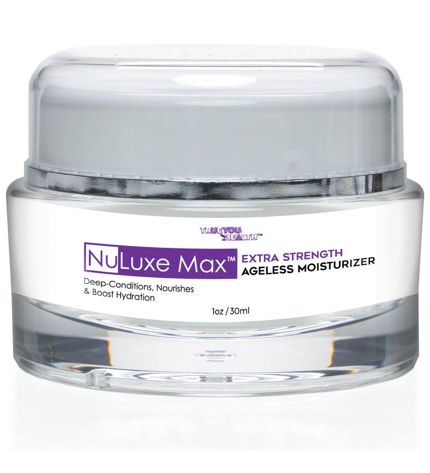 Nuluxe Max Ageless Moisturizer Anti-Aging Cream - Extra Strength Face & Eye Night Help Support Your Skin To Restore Maintain Youthful Appearance 1 Ounce (Pack of 1) - Buy Online on GoSupps.com