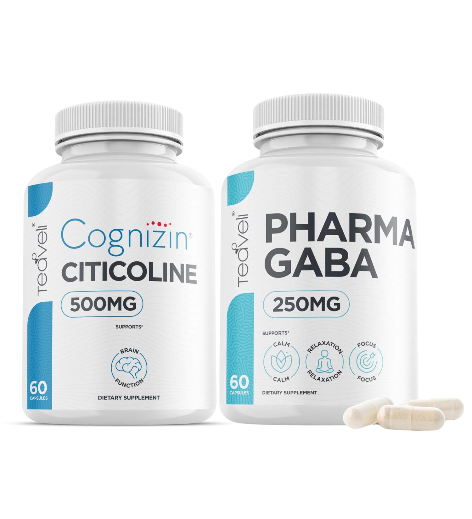 Teaveli Citicoline with Pharma GABA Capsules Bundle - Buy Online on GoSupps.com