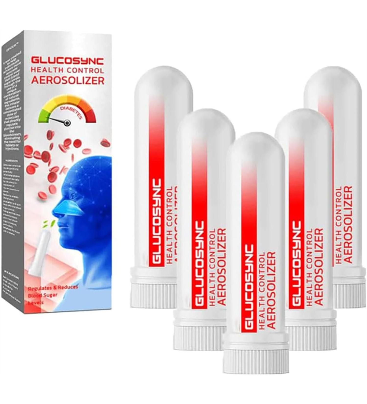 GlucoSync Health Control Aerosolizer Sugar Control Nasal Inhaler Natural and Safe Inhalers for Maintaining Blood Sugar Levels 5PCS - Buy Online on GoSupps.com