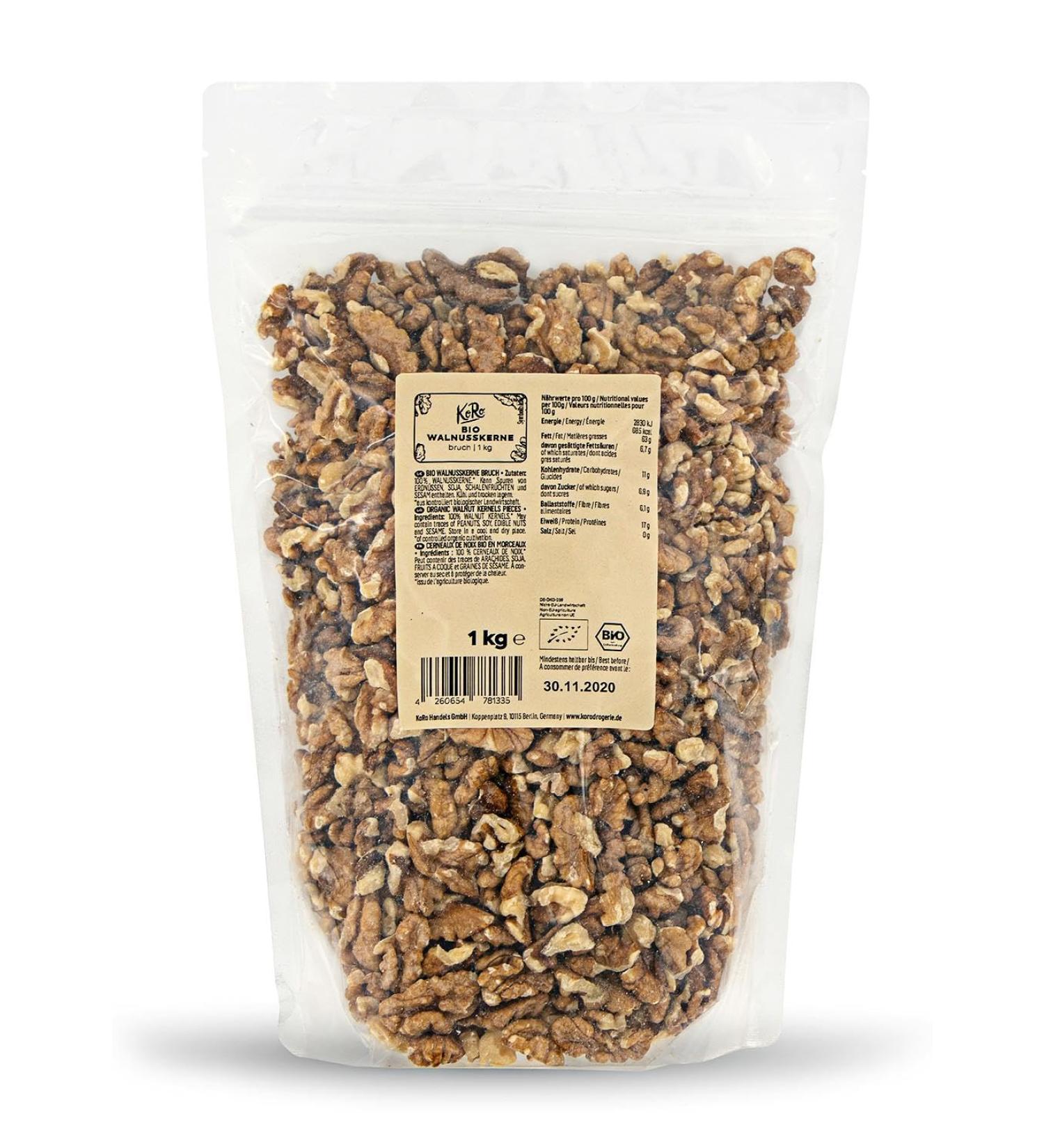 KoRo - Noix en morceaux bio 1 kg - Buy Online on GoSupps.com