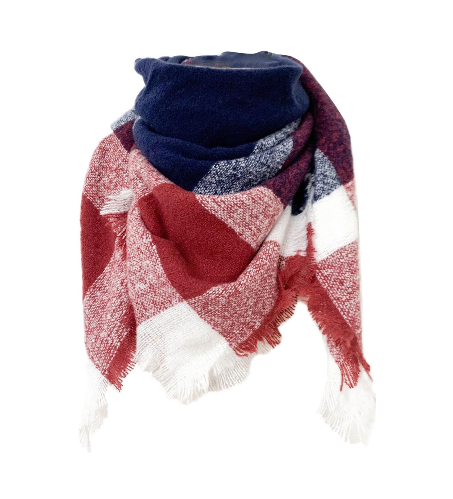 Hanxiulin Ladies Cotton Triangular Scarf - Soft Wrap Winter Scarf Multi-Purpose Neck Cloth for Women Marine Print - Buy Online on GoSupps.com