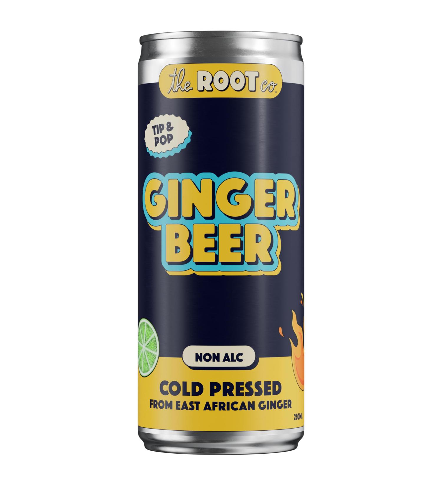 The Root Co Ginger Beer 12 x 230ml Spicy East African Root Ginger Beer Natural Cold Pressed & Cloudy - Buy Online on GoSupps.com