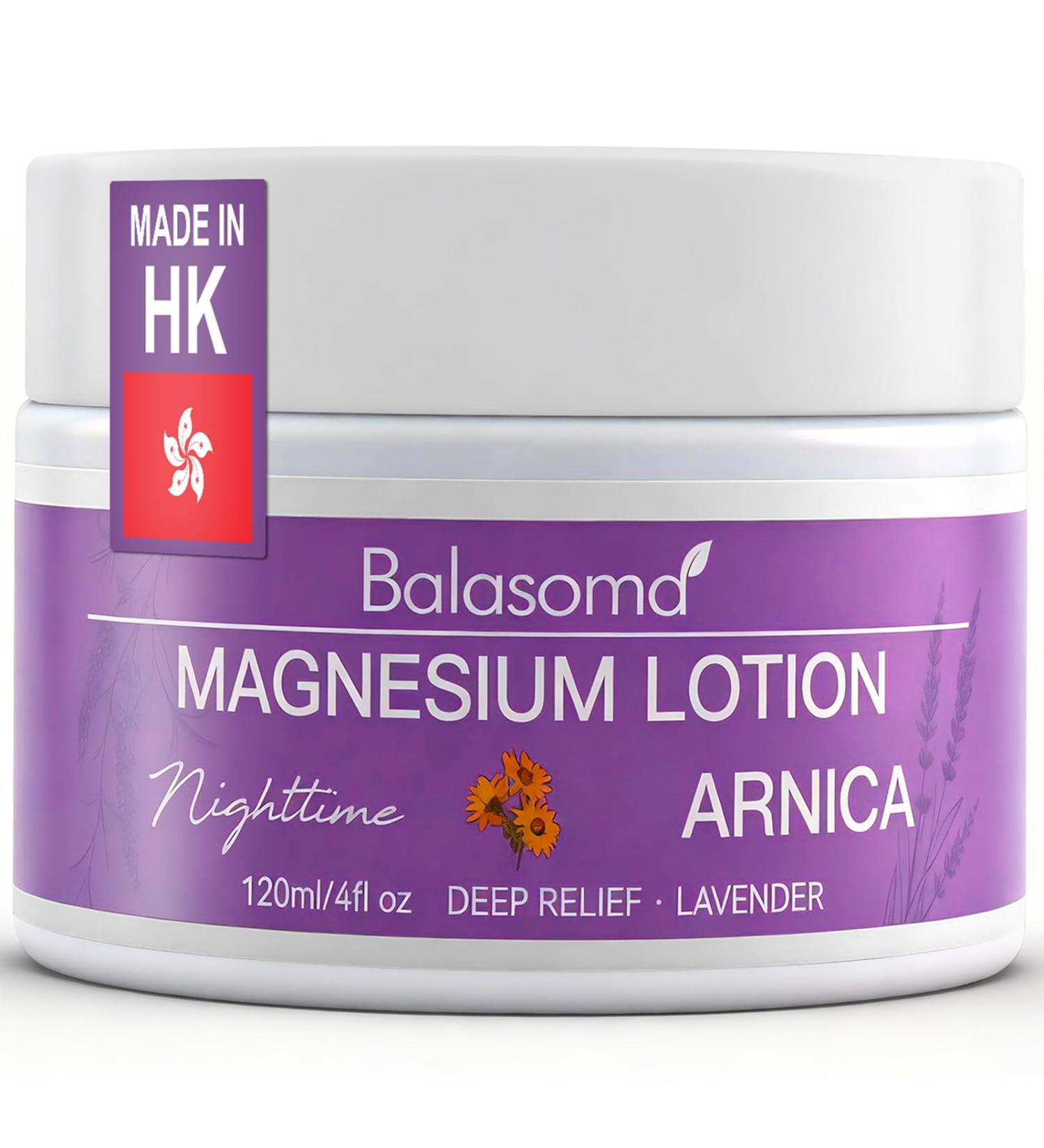 Nighttime Magnesium Lotion with Arnica Magnesium Cream for Sleep Potent Magnesium Formula Soothes Muscles & Joints Apply to Legs & Feet Before Bed Moisturizing Non-Greasy Lavender - Buy Online on GoSupps.com