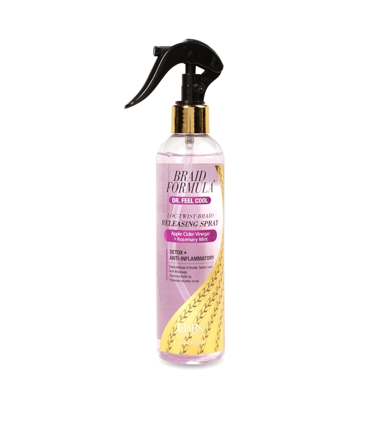 Braid Formula Releasing Spray - Braid Loc Twist Quick Removal Faster Take Down with No Breakage Cooling Sensation Detangles Scalp Tension Relief Apple Cider Vinegar + Rosemary Mint - Buy Online on GoSupps.com