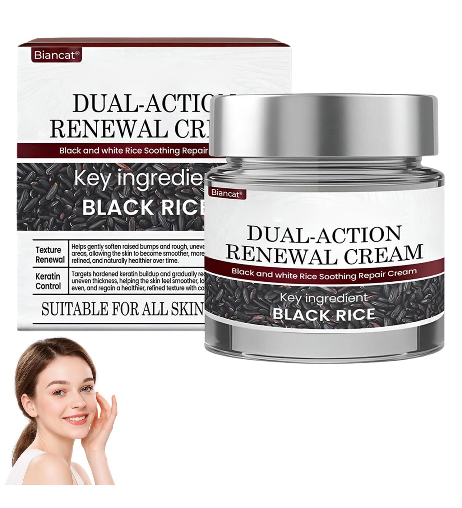 TLOPA KeraErase Dual-Action Renewal Cream Professional Black and White Rice Soothing Repair Cream Face Moisturizer - Improves Moisture Skin Barrier for All Skin Types (1) - Buy Online on GoSupps.com