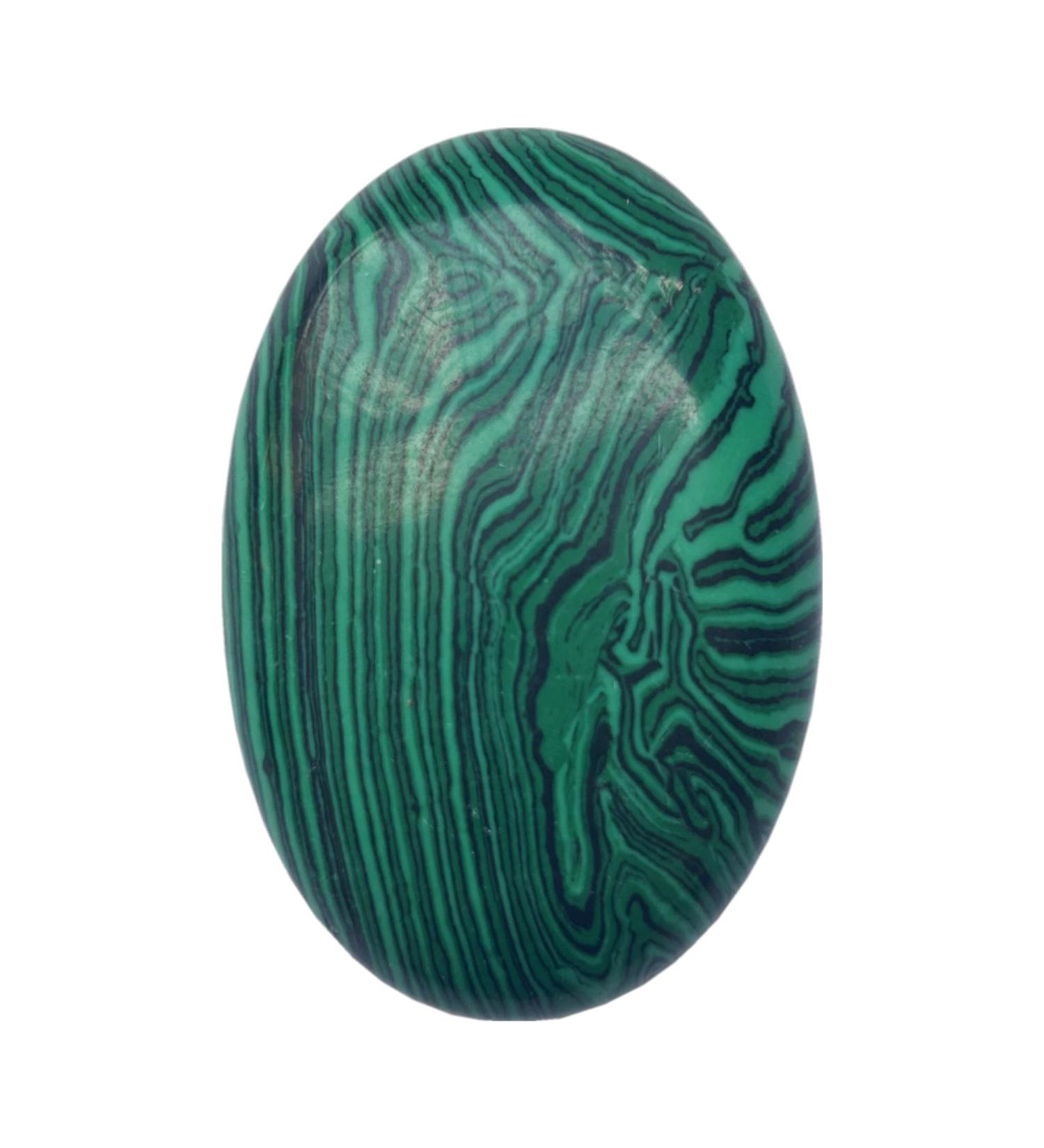 Manekieko Synthetic Malachite Worry Stones | Oval Palm Healing Crystals for Massage & Energy | Ideal for Spa & Stress Relief - Buy Online on GoSupps.com