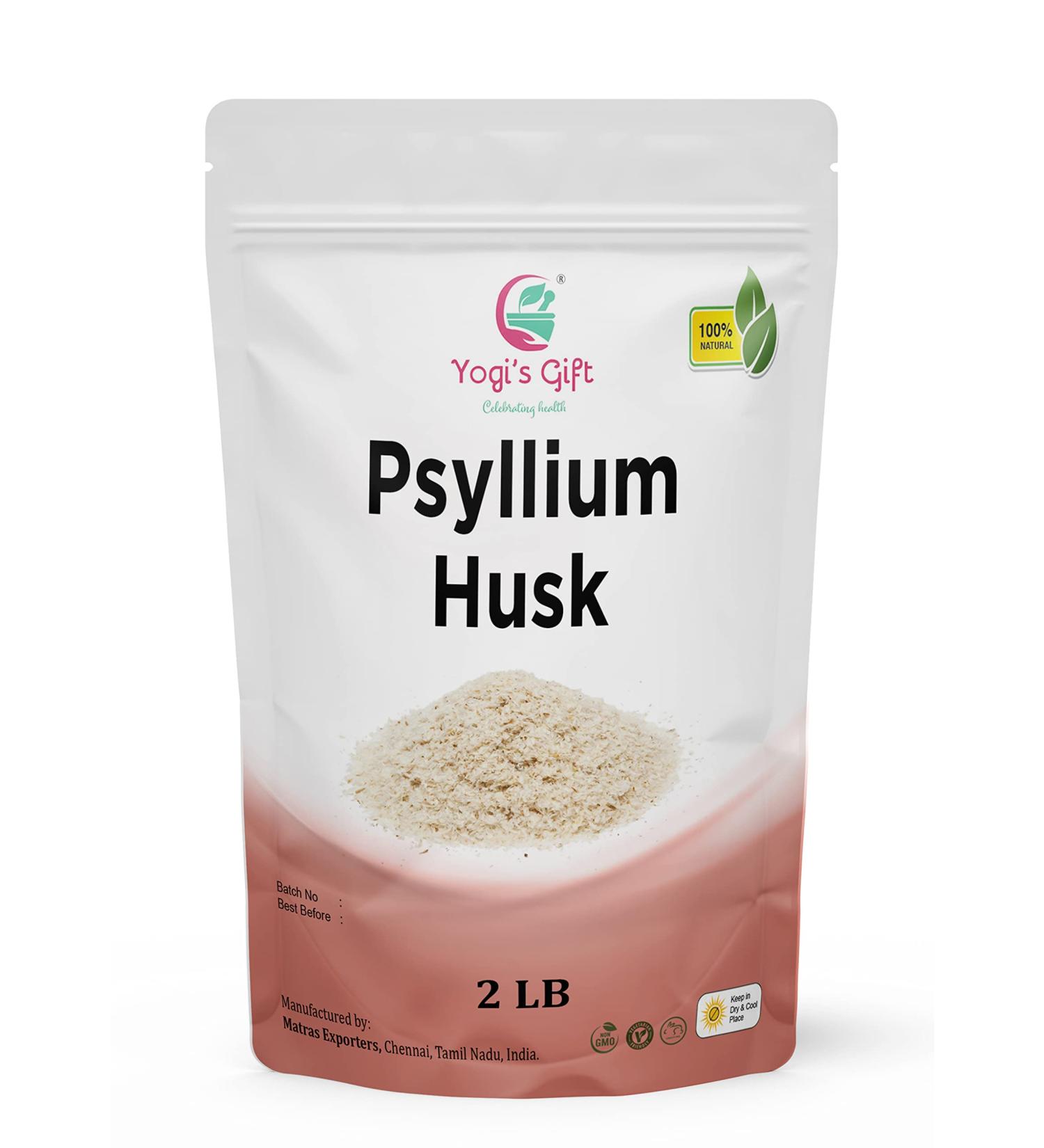 Psyllium Husk Whole 2 Lb - Soluble Fiber Supplement for Keto - Unflavored & 100% Natural - Great for Smoothies, Cooking & Baking | Non GMO by Yogi's Gift - Buy Online on GoSupps.com