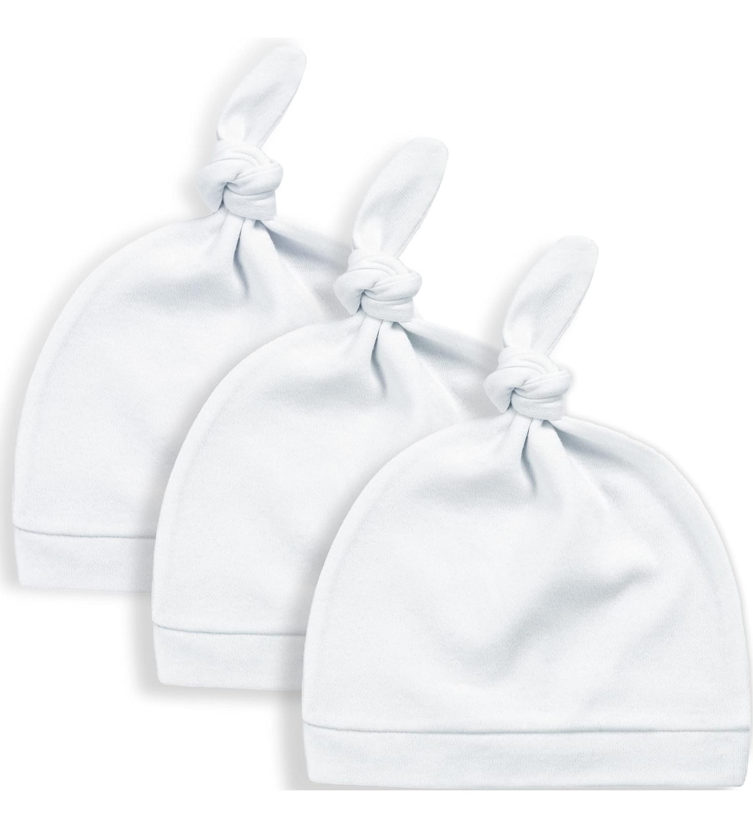 KiddyCare Organic Cotton Baby Hats - White Clouds, 0-12 Months - Buy Online on GoSupps.com