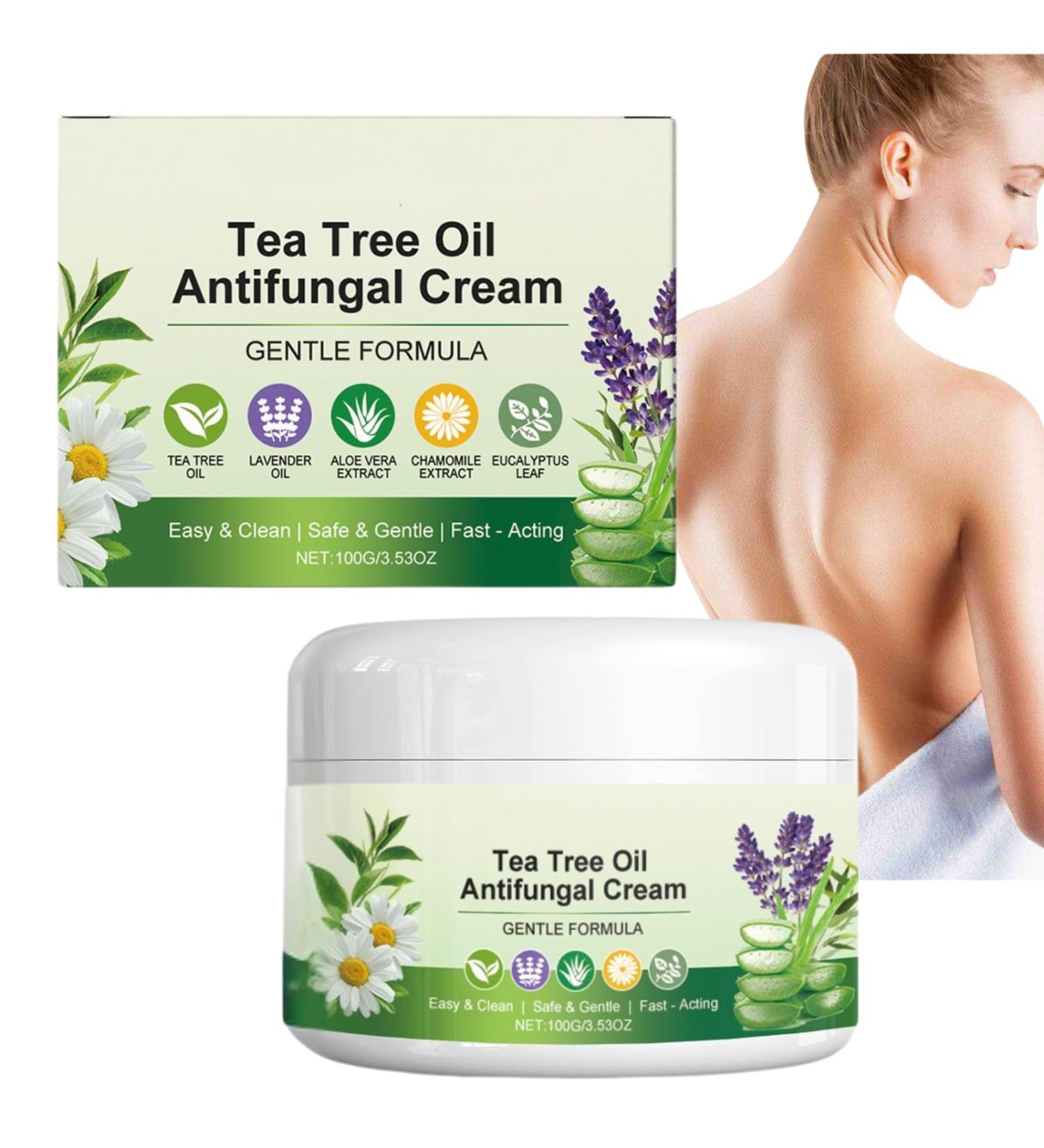  Nuvilo Antifungal cream with tea tree oil moisturizing cream for feet and hands relieves itchy skin - Buy Online on GoSupps.com
