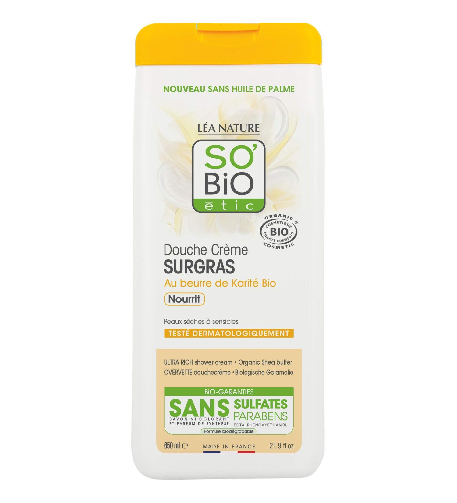 So'Bio tic So Bio tic Surgras shower cream with organic shea butter oil 650 ml pack of 2 - Buy Online on GoSupps.com